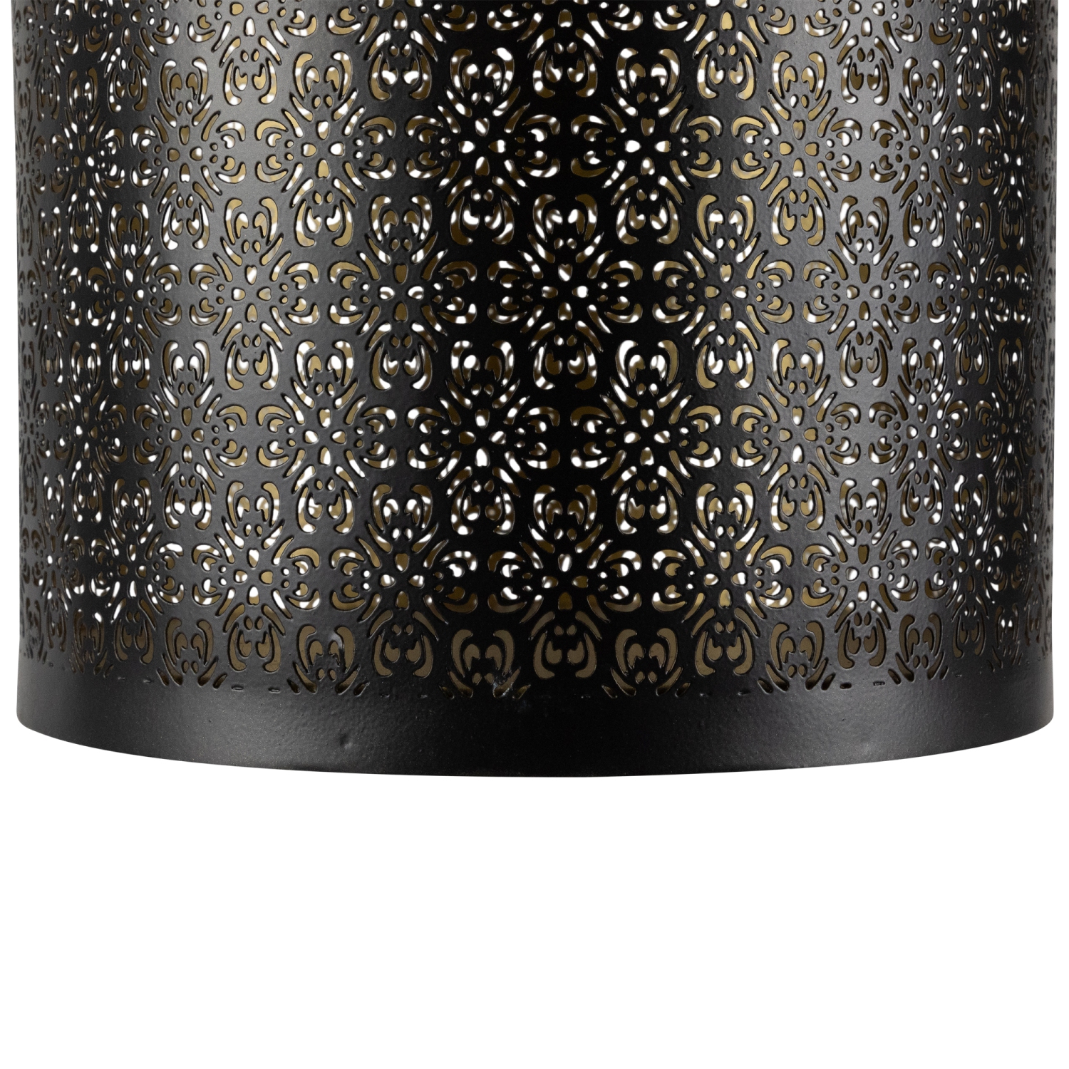 Bougeoirs en fer avec poignées coupés au laser - 9,5 po - Noir - Ensemble de 2