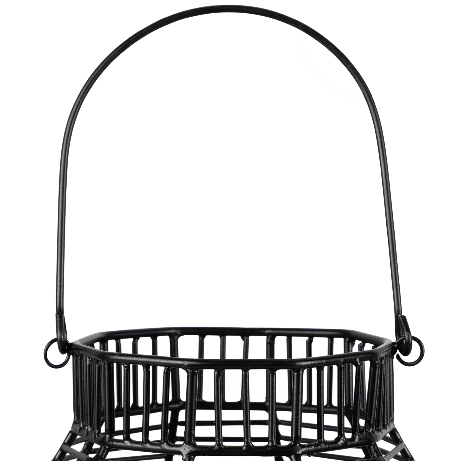 Grande lanterne en forme de bougie en fer à motif géométrique Hurricane - 11,25 po - Noir