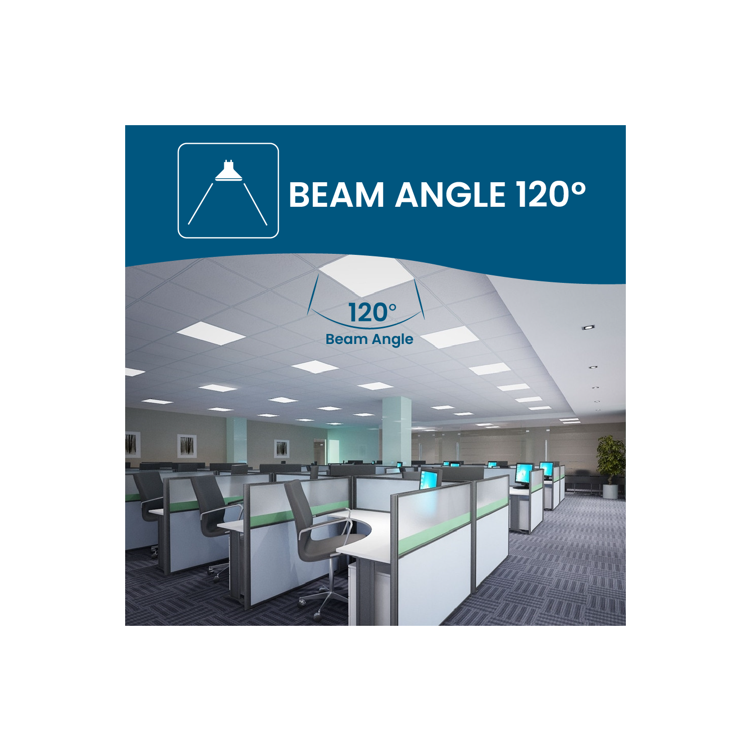 2x2 LED Flat Panel Light 5-Way CCT Adjustable Back-Lit LED Ceiling Light, 20-40W Power Range, Dimmable 5000LM Drop Ceiling Light, 3000K-6000K CCT