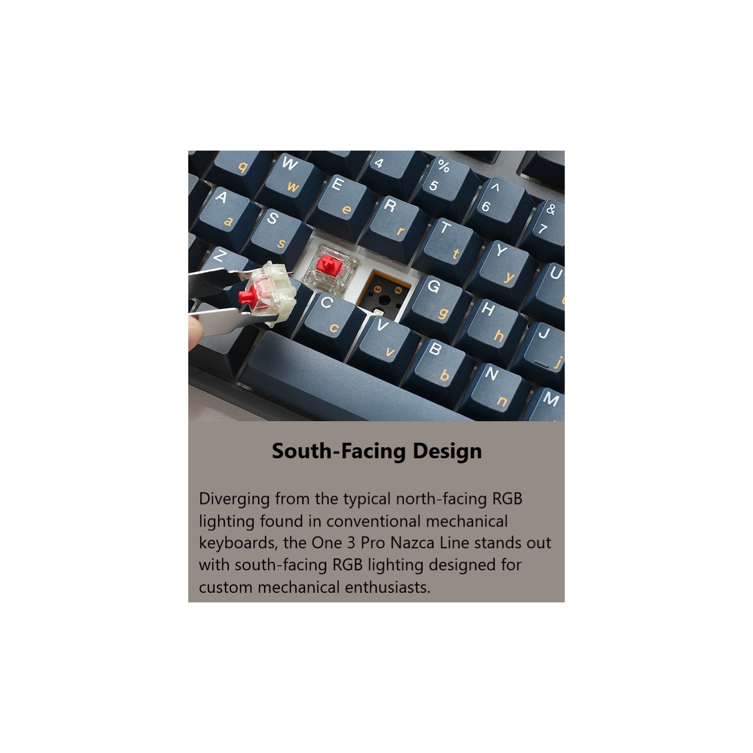 Ducky ONE – Clavier de jeu mécanique remplaçable à chaud 3 Pro Nazca Line RVB 2&nbsp;A, cerise, mini disposition bleue, noir