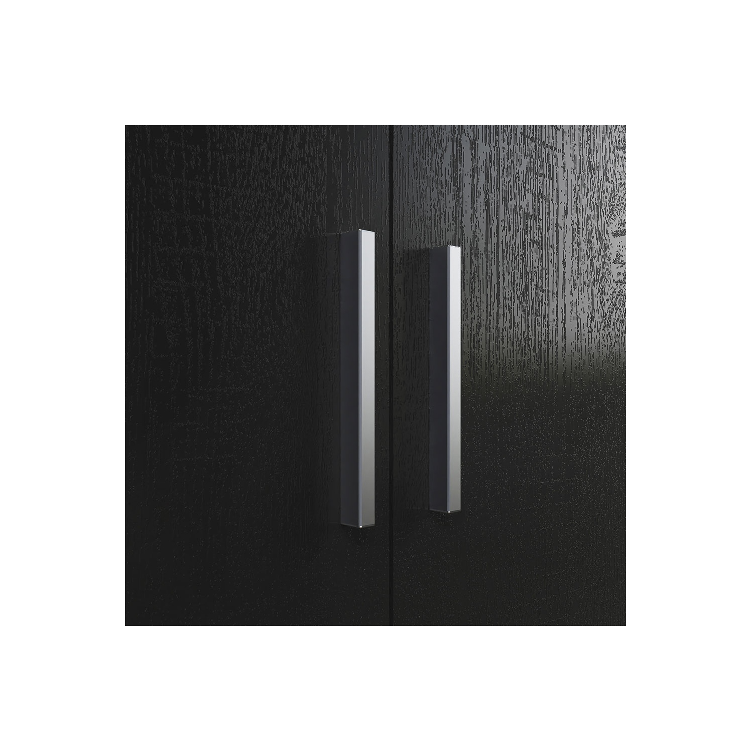 Madesa 2 Door Storage Cabinet with Ample Shelf Space 31"L Utility Armoire Closet Modern Entryway and Bedroom Organization Unit - Black