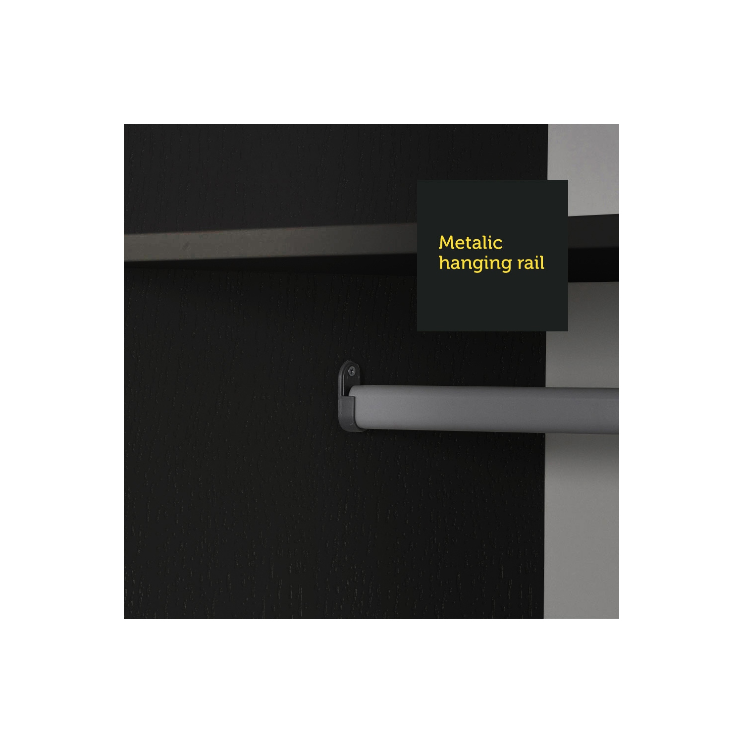 Madesa 2 Door Storage Cabinet with Ample Shelf Space 31"L Utility Armoire Closet Modern Entryway and Bedroom Organization Unit - Black