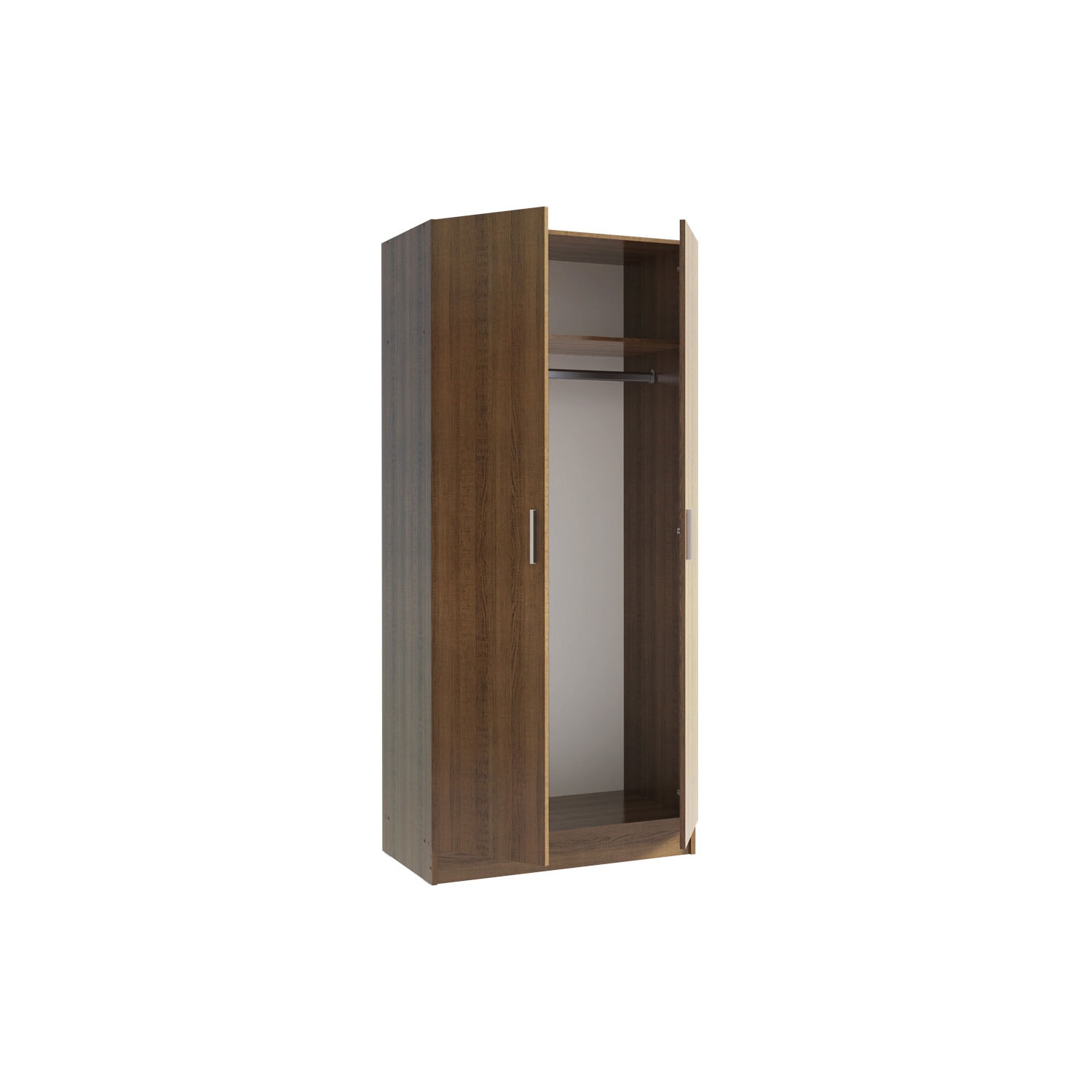 Madesa 2 Door Storage Cabinet with Ample Shelf Space 31"L Utility Armoire Closet Modern Entryway and Bedroom Organization Unit - Brown