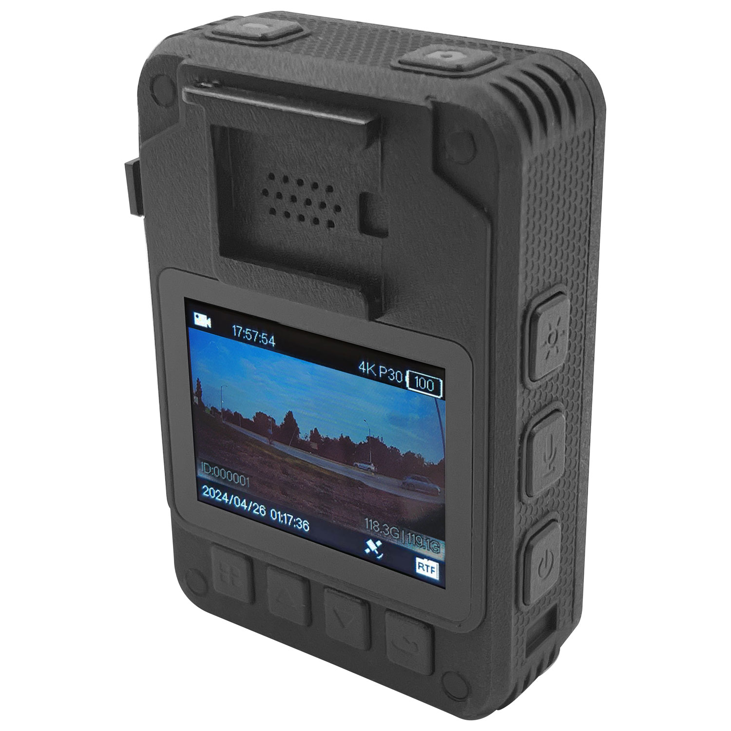 GekoGear Aegis 400 4K Ultra HD Body Camera with 2" LCD Screen & GPS / Wi-Fi