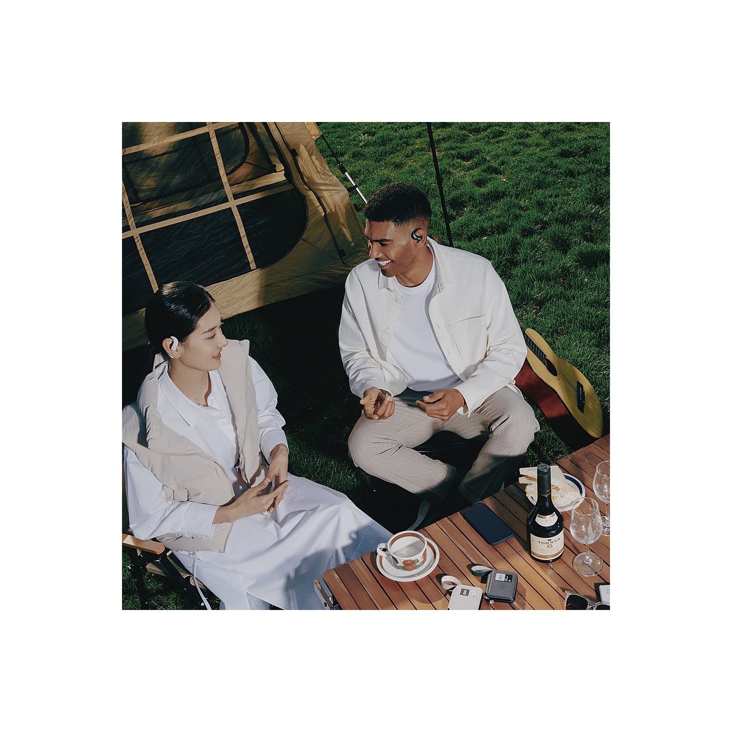 Boîte ouverte - Écouteurs boutons stéréo sans fil autonomes OWS Pro d'Oladance