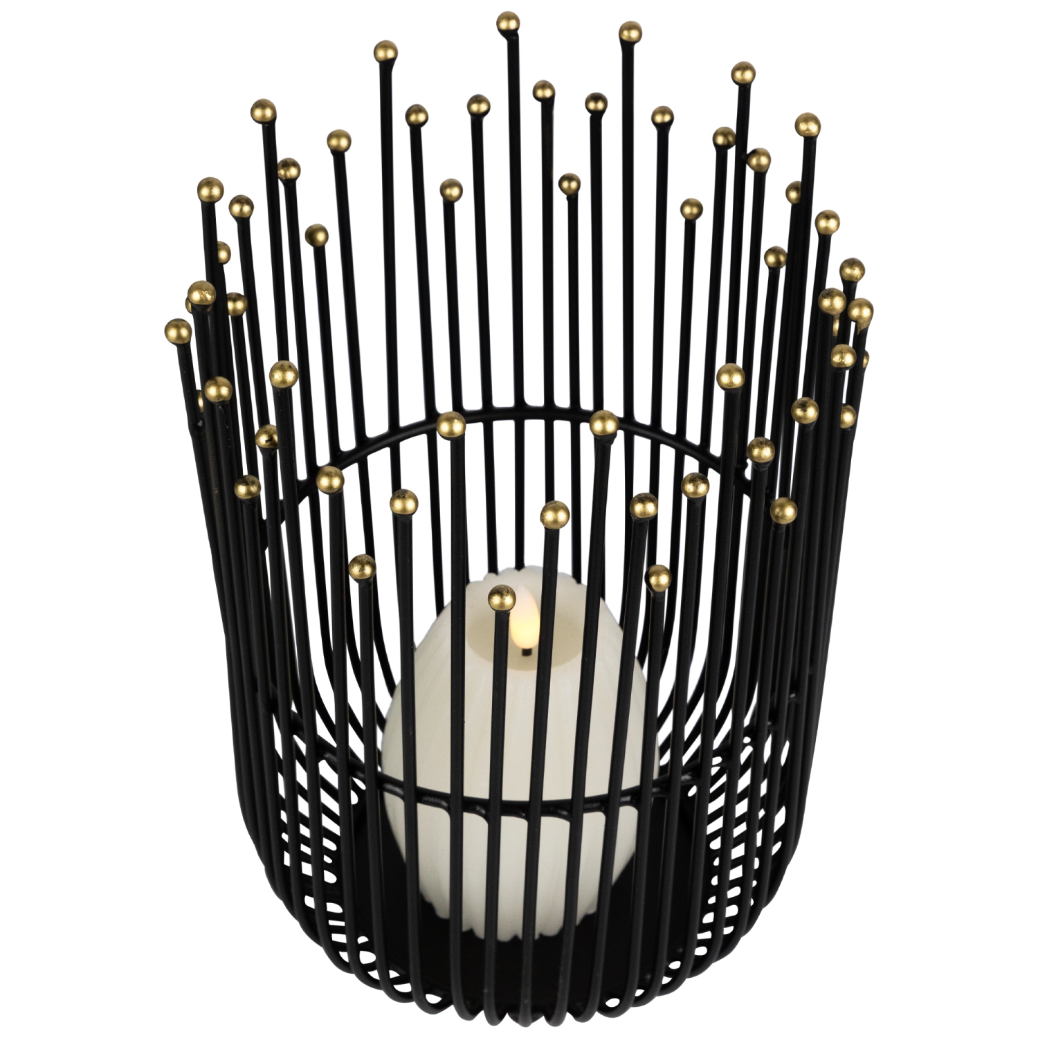 Bougeoirs en fer de style médiéval - 12,75 po - Noir - Ensemble de 3