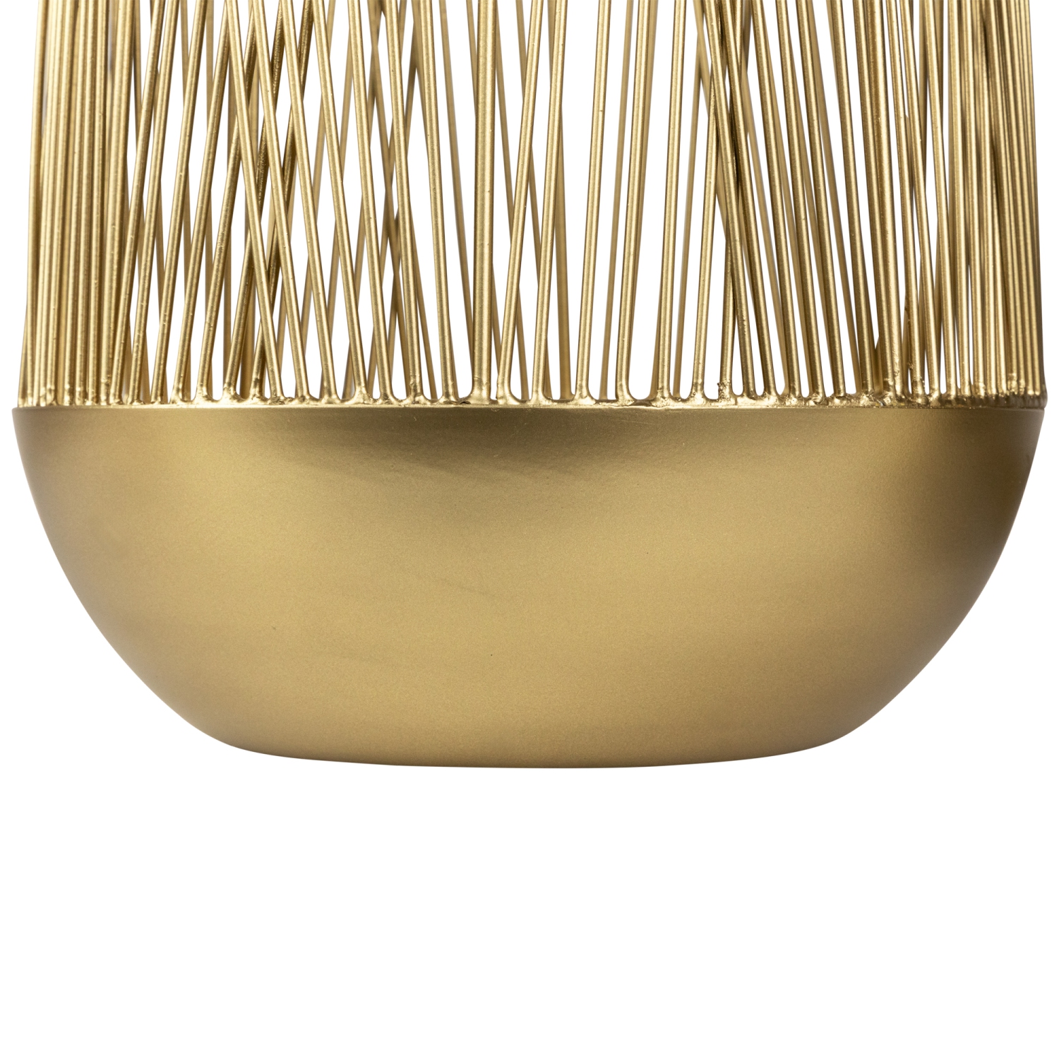 Grand porte-bougie cylindrique en fer superposé - 13 po - fini laiton