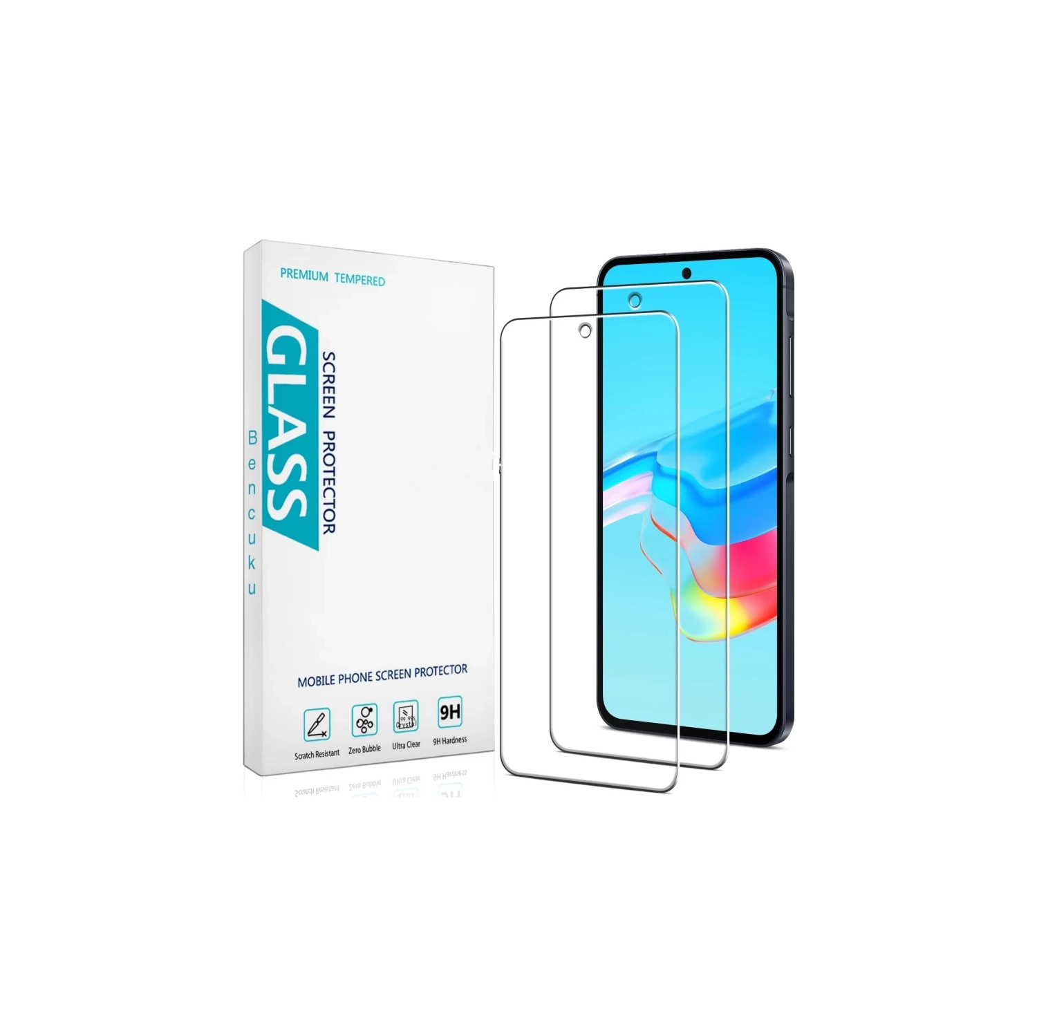 (2 Pack) Tempered Glass Screen Protector for Samsung Galaxy A35 5G & A55 5G | Anti-Scratch, Bubble-Free