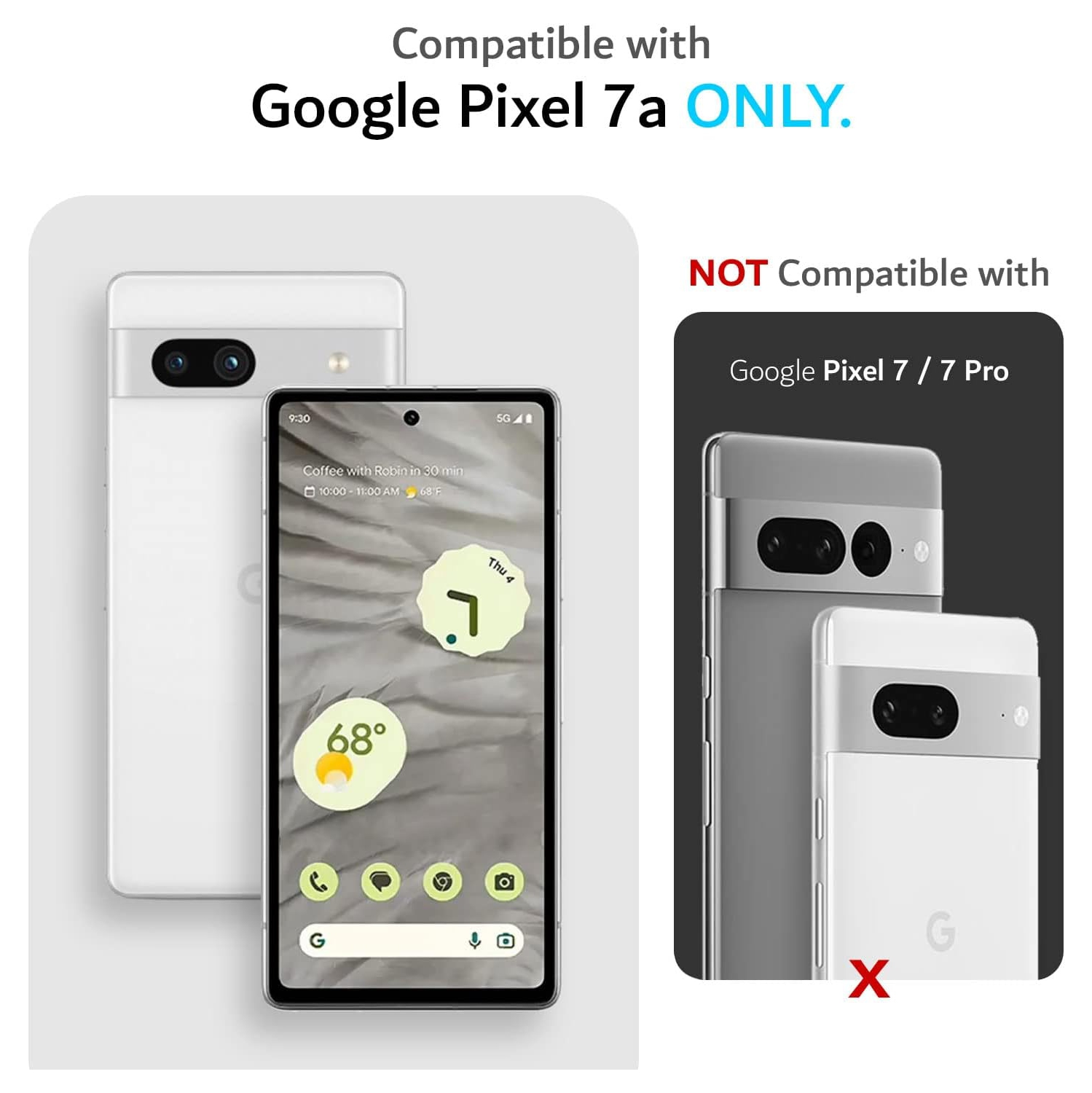 TUDIA MergeGrip Google Pixel 7a Case Military Grade - Green Lily