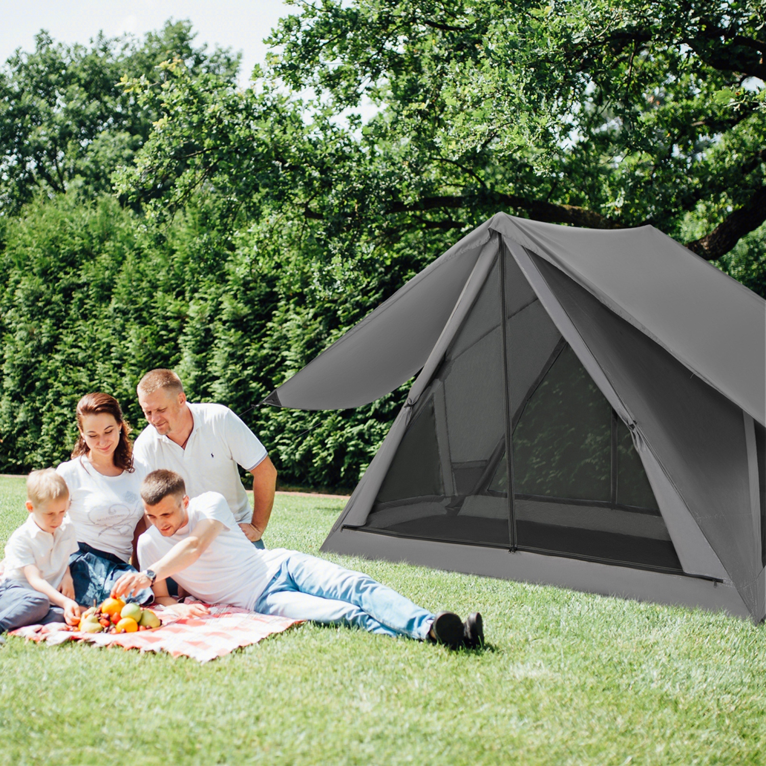 Costway Pop-up Camping Tent for 2-3 People with Carry Bag & Rainfly for Backpacking Hiking