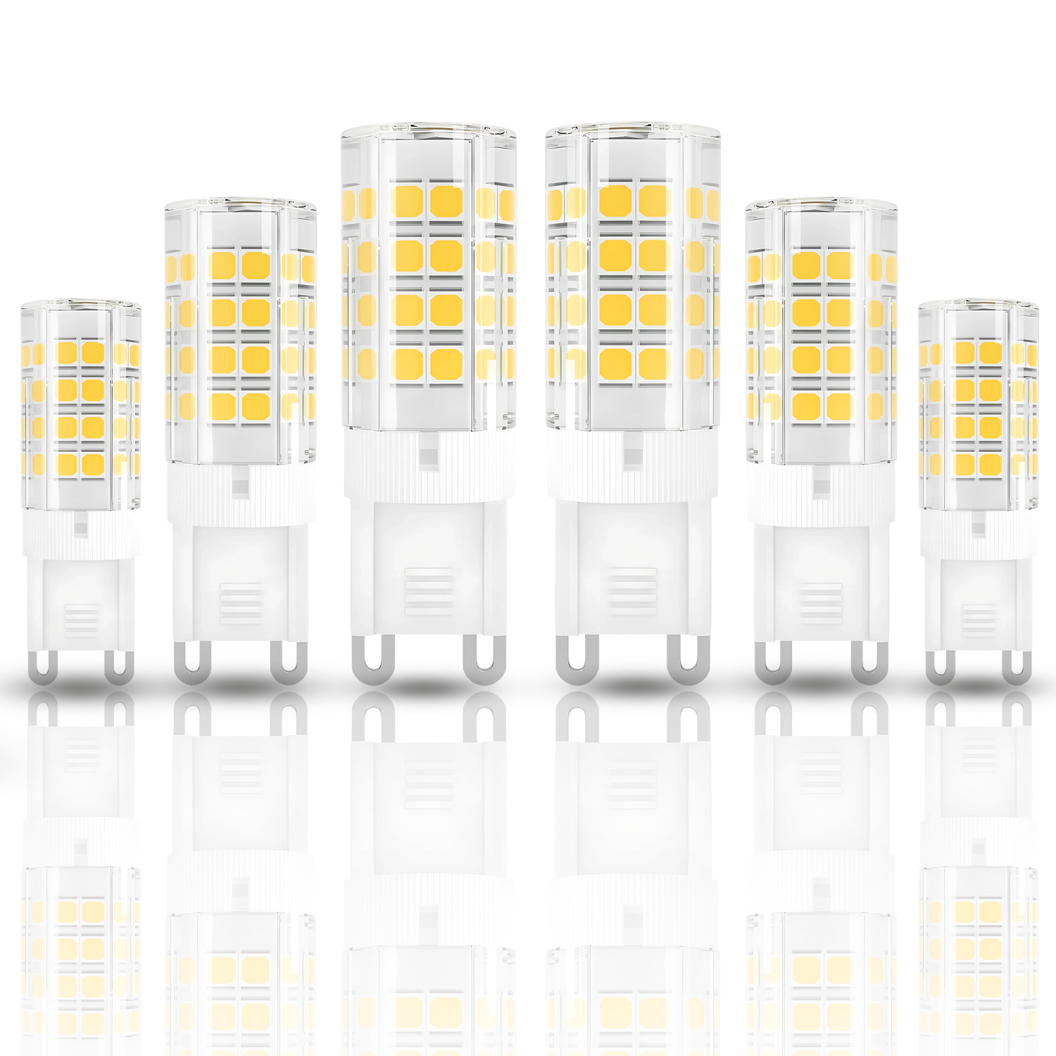 G9 LED Bulb Dimmable, 7W Halogen Light Bulb, 5000K Cool White, 600LM, Ideal for Chandelier, Ceiling Fan Lighting, Standard G9 Bi-Pin Base - (Pack of