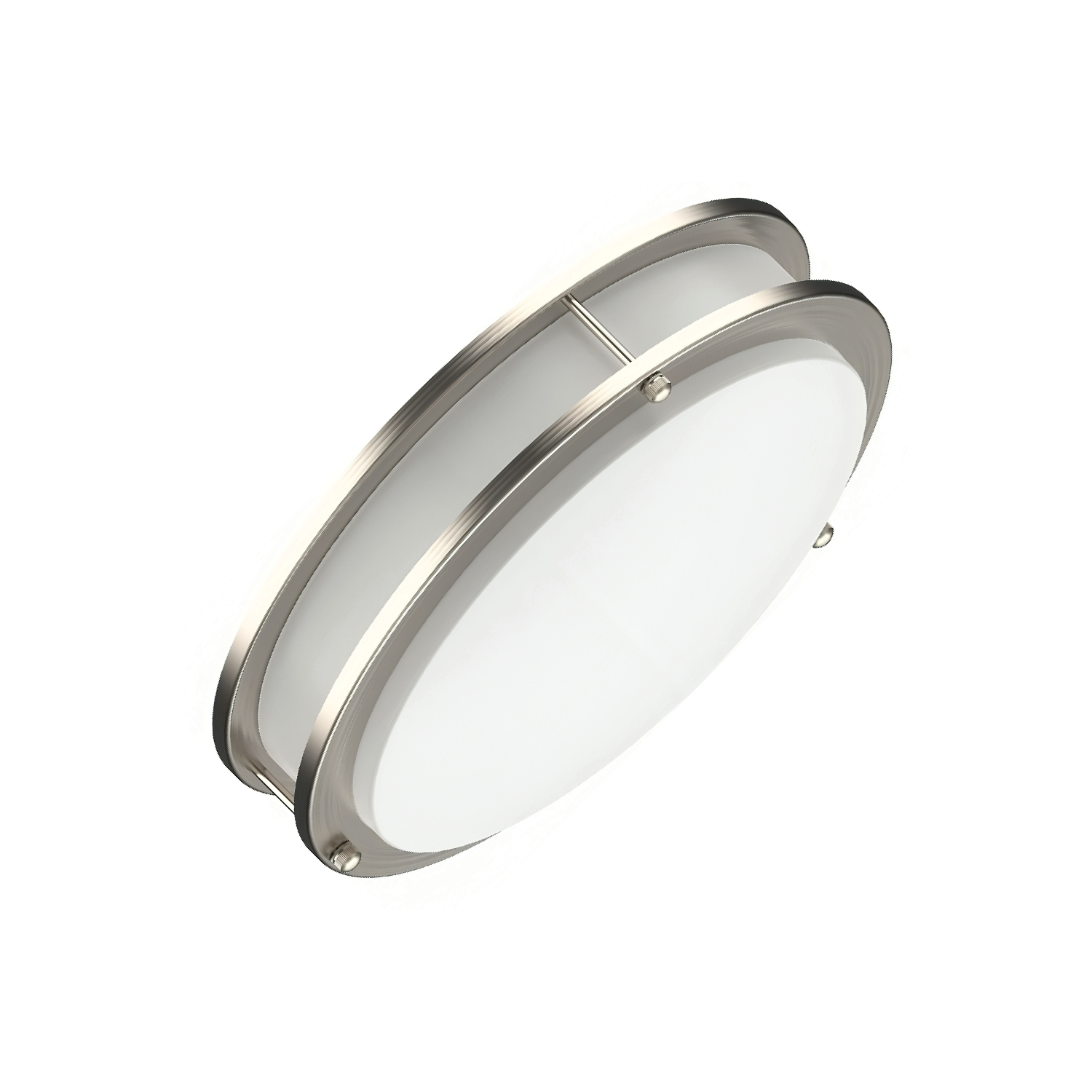 LED 12 Inch Flush Mount Ceiling Light, 15W 1200LM - Dimmable Ceiling Lamp, 3CCT Selectable, Brushed Nickel Light for Bedroom, Kitchen, Hallway (Pack