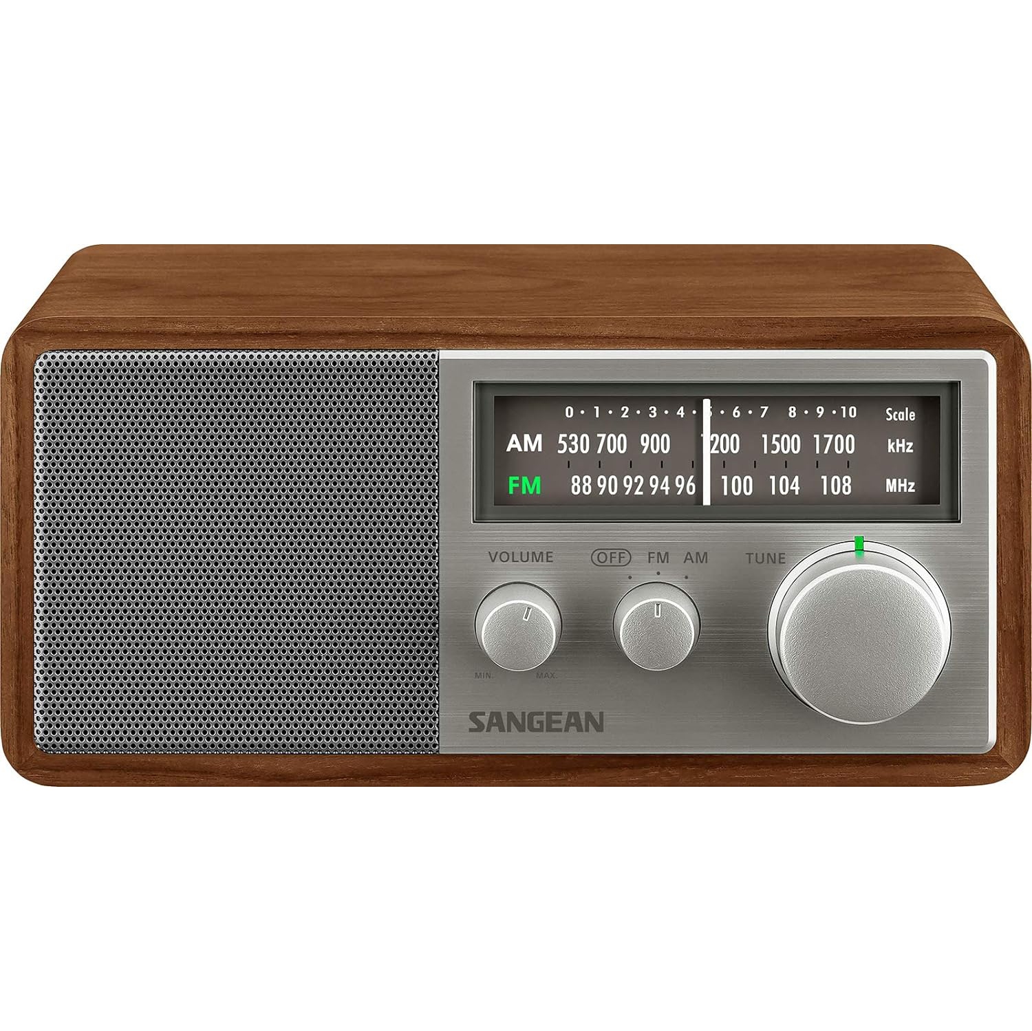 Sangean SG-116 Retro Wooden Cabinet Radio,Walnut-Silver