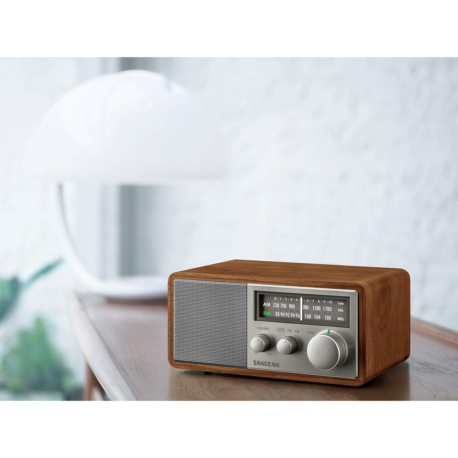 Sangean SG-116 Retro Wooden Cabinet Radio,Walnut-Silver