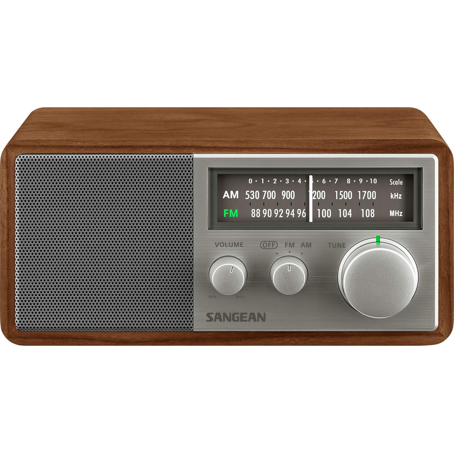 Sangean SG-116 Retro Wooden Cabinet Radio,Walnut-Silver