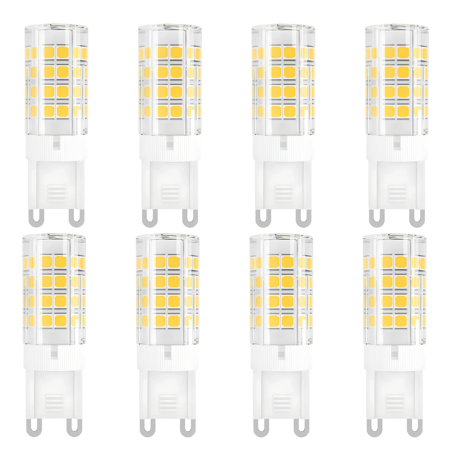 G9 LED Bulb Dimmable, 7W Halogen Light Bulb, 5000K Cool White, 600LM, Ideal for Chandelier, Ceiling Fan Lighting, Standard G9 Bi-Pin Base - (Pack of