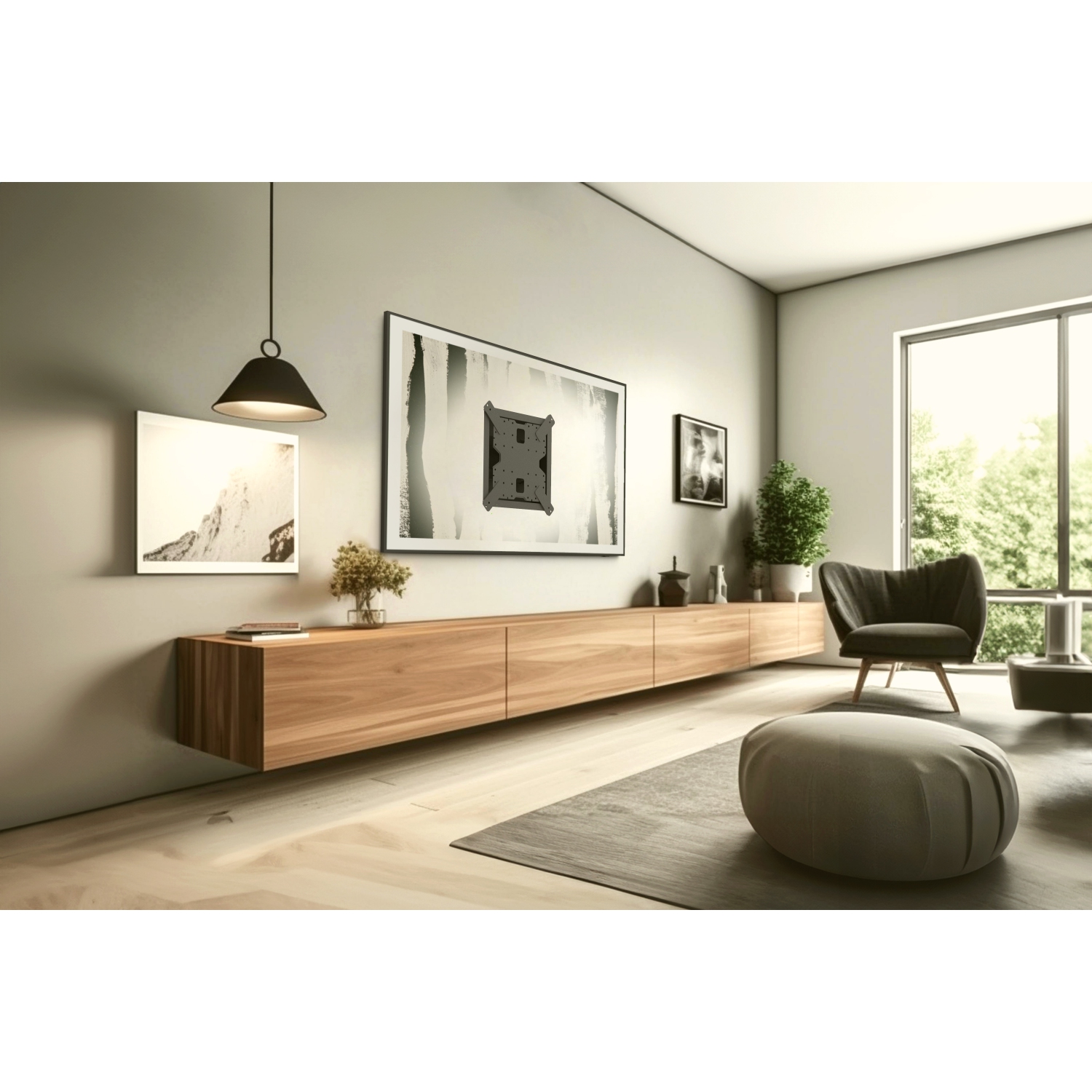 Support mural articulé encastré articulé R400 Pro Series de Kanto pour téléviseur de 35 à 65 po