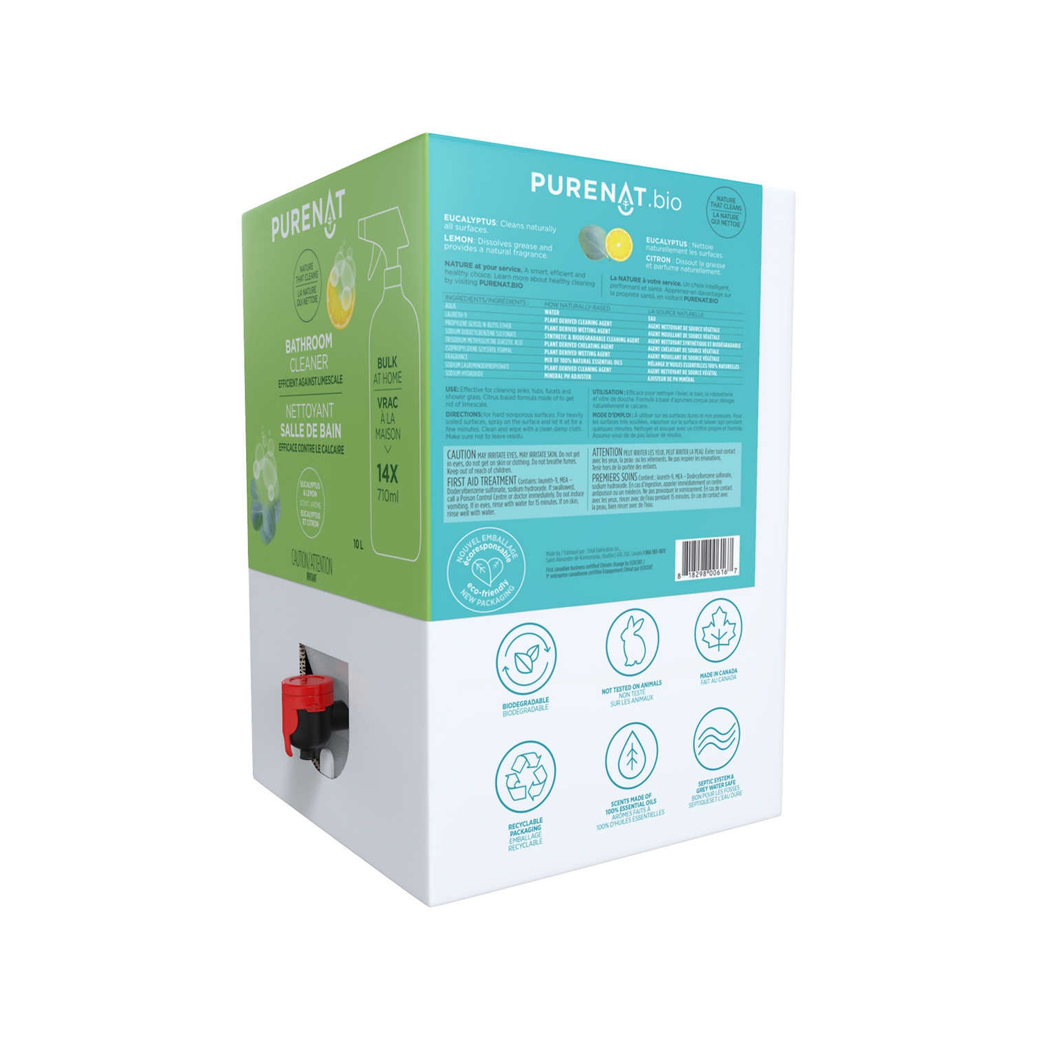 Purenature Bathroom Cleaner Bulk Refill 10L