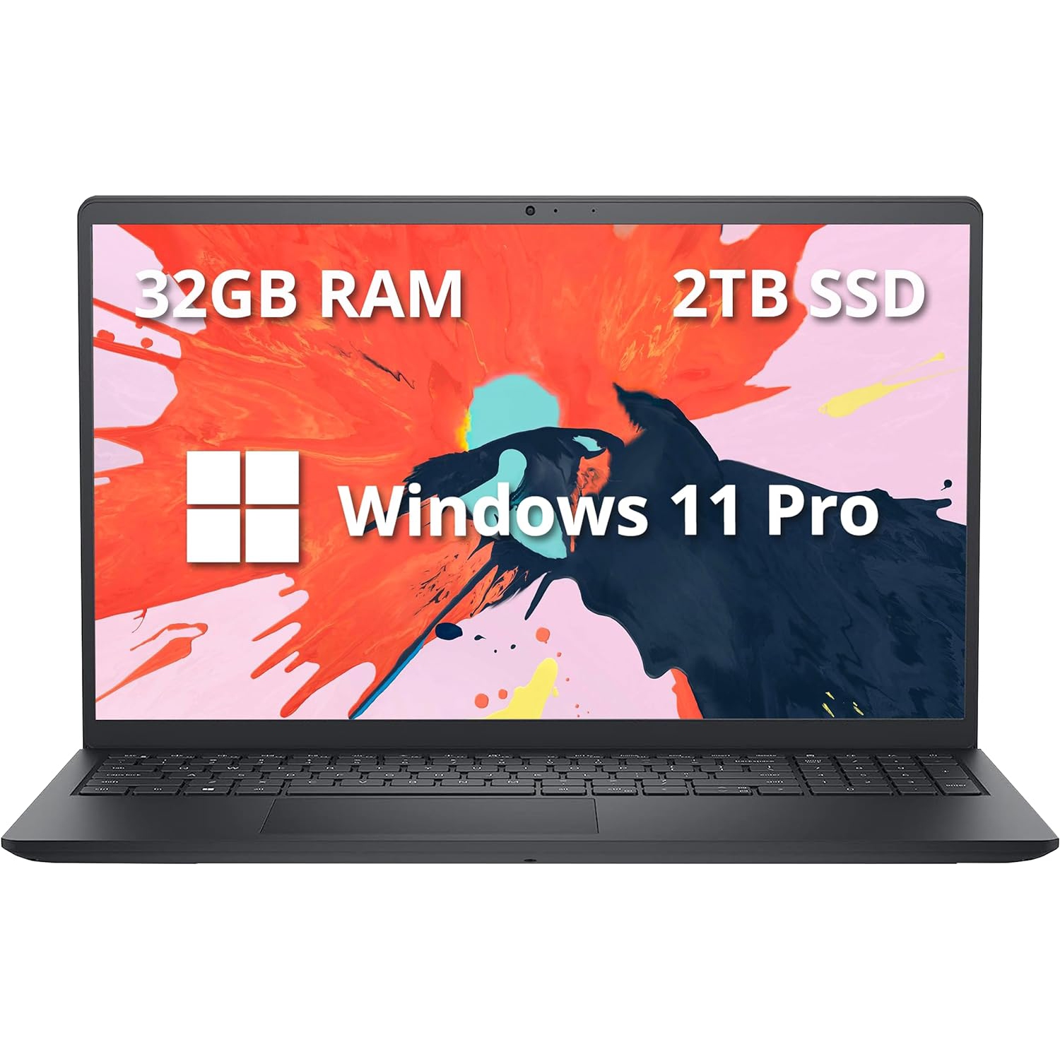 Dell Inspiron 15 3520 Business Laptop, 15.6" FHD Touchscreen, Intel Gen 11th Core i5 1155G7 Processor, 2TB PCIe SSD, 32GB DDR4 RAM, Intel UHD Graphics, Windows 11 Pro, Black