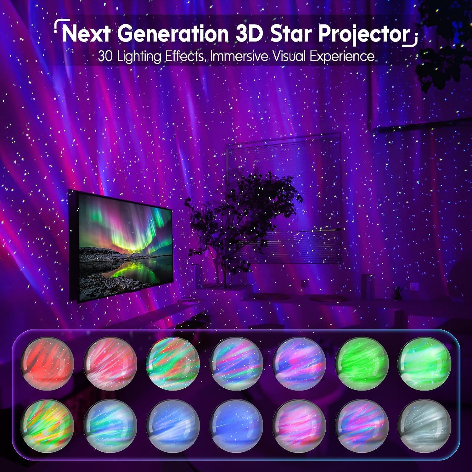 SUMKEA Star Projector, Dinosaur Egg, White Aurora Light