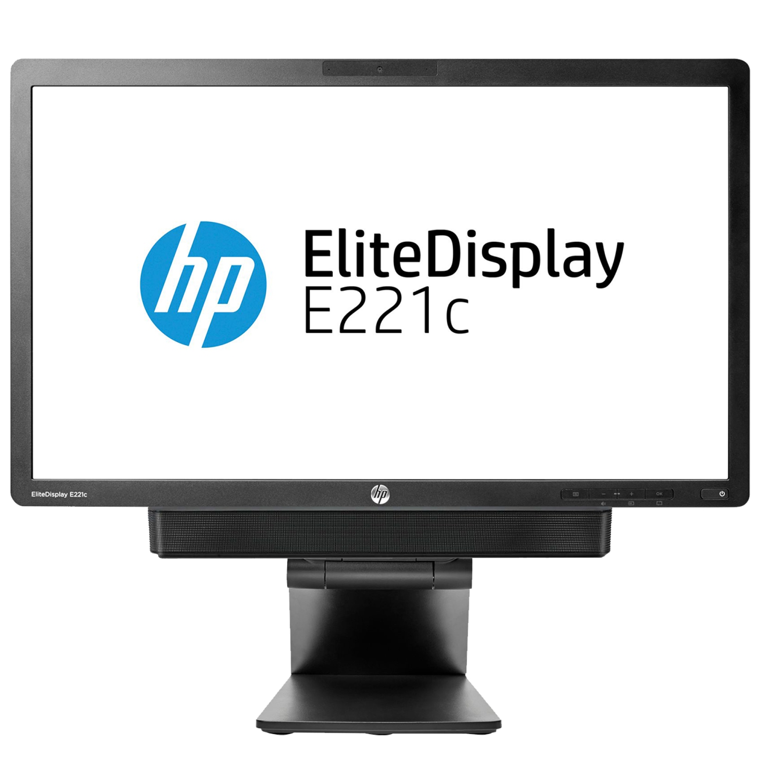 Remis à neuf - moniteur panoramique de E221c 21,5 po EliteDisplay de HP | écran HD intégrale IPS avec haut-parleur de caméra Web HD 720p intégré |