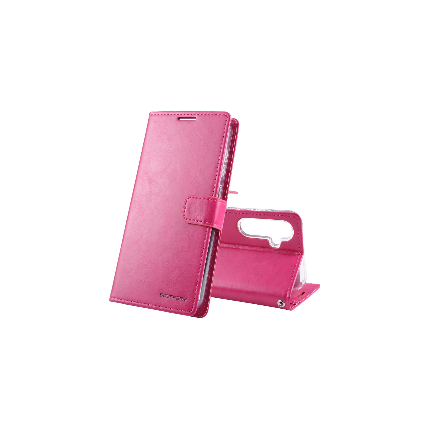 TopSave Goospery BLUEMOON Card Slot w/Magnetic Clip Leather Folio Wallet Flip For Samsung Galaxy A35 5G 6.6", Hot Pink