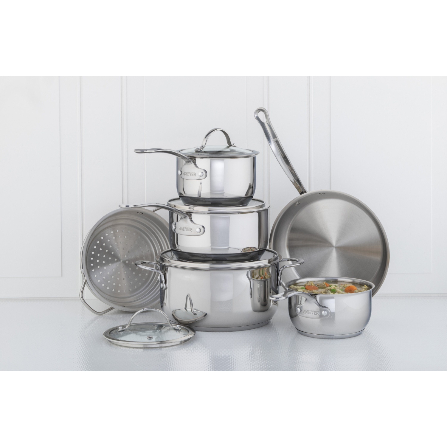 Meyer Nouvelle Stainless Steel 10-Piece Set, Made in Canada