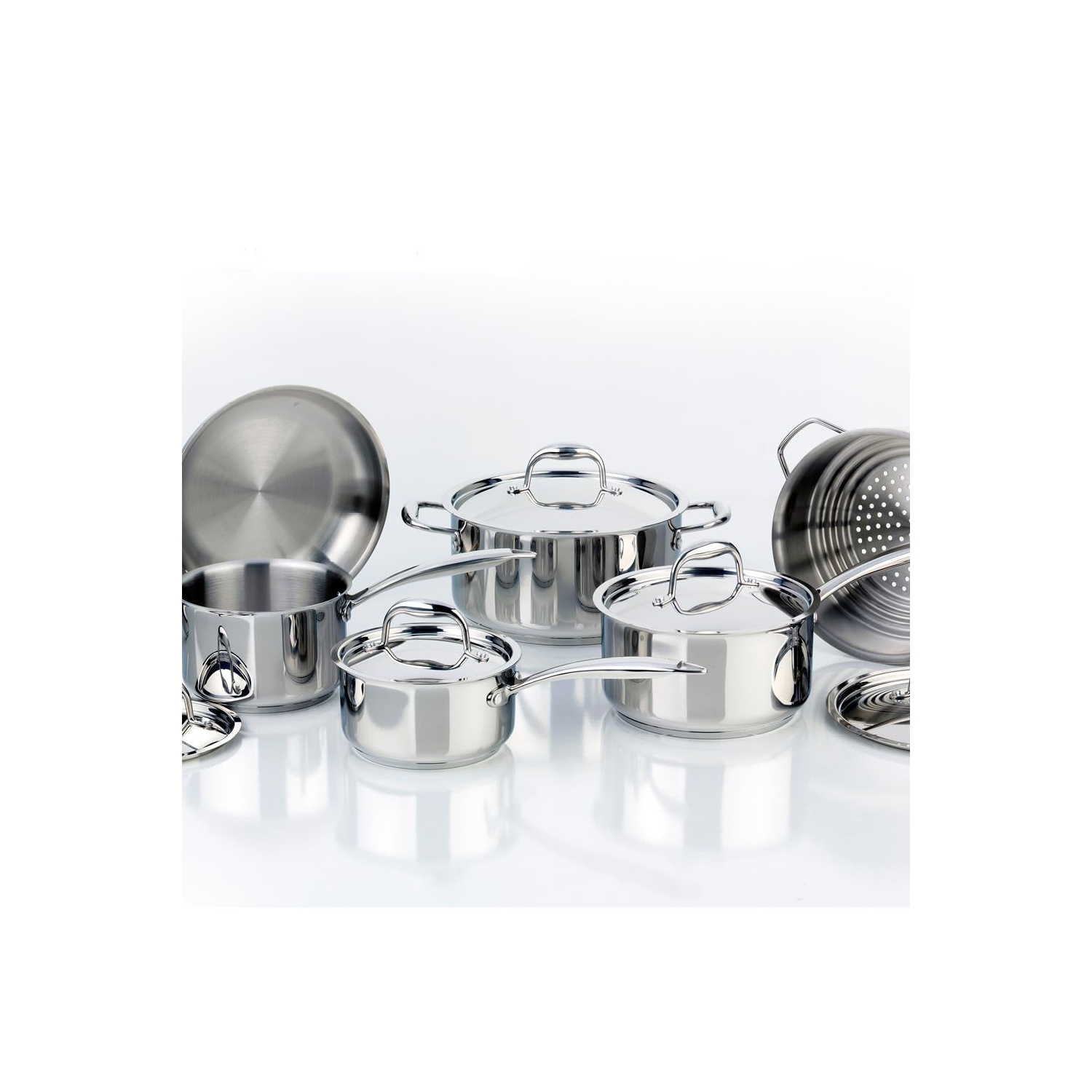 Meyer Accolade Stainless Steel Cookware Set, 11-Piece, Made in Canada