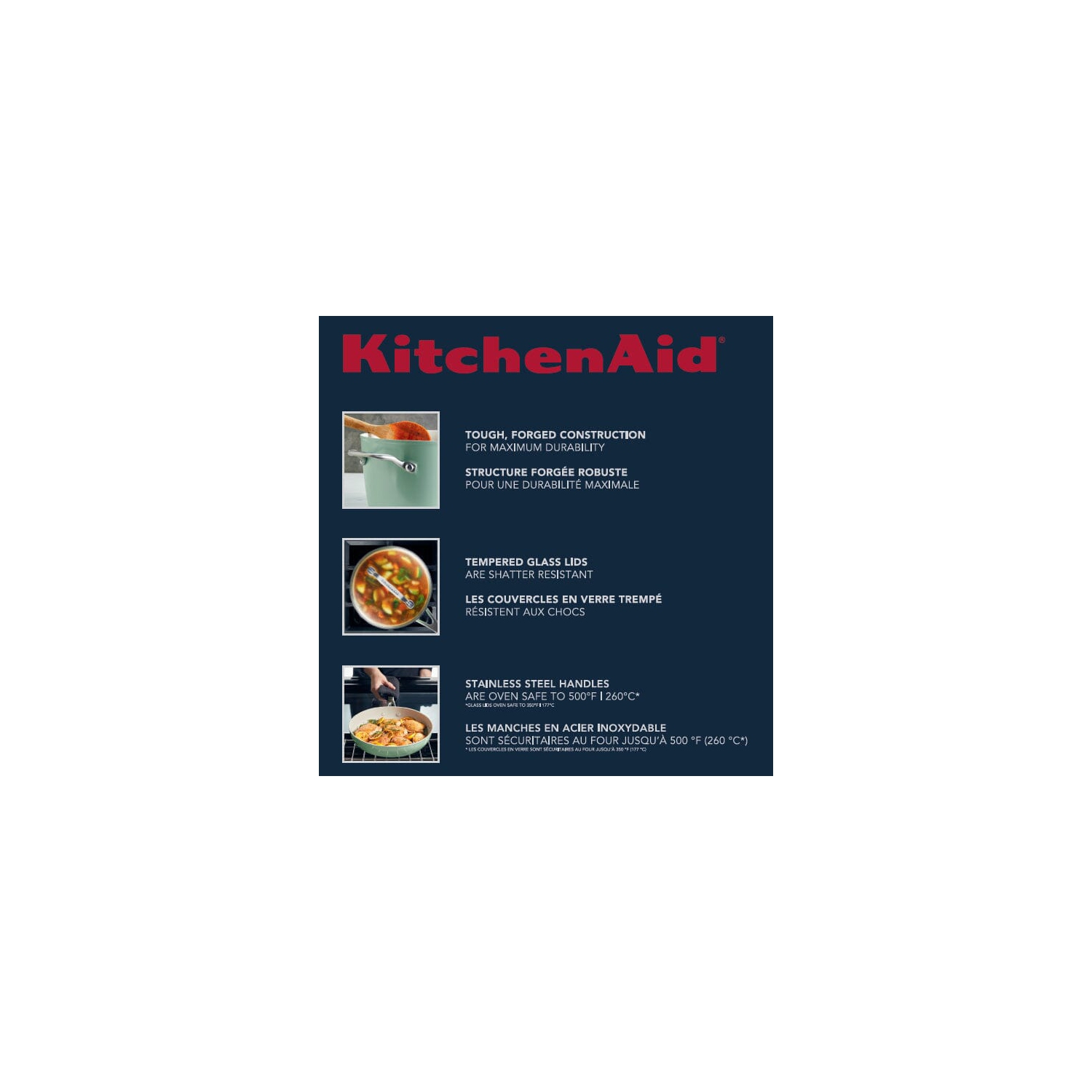 KitchenAid 10pc Hard Anodized Ceramic Cookware Set - Pistachio