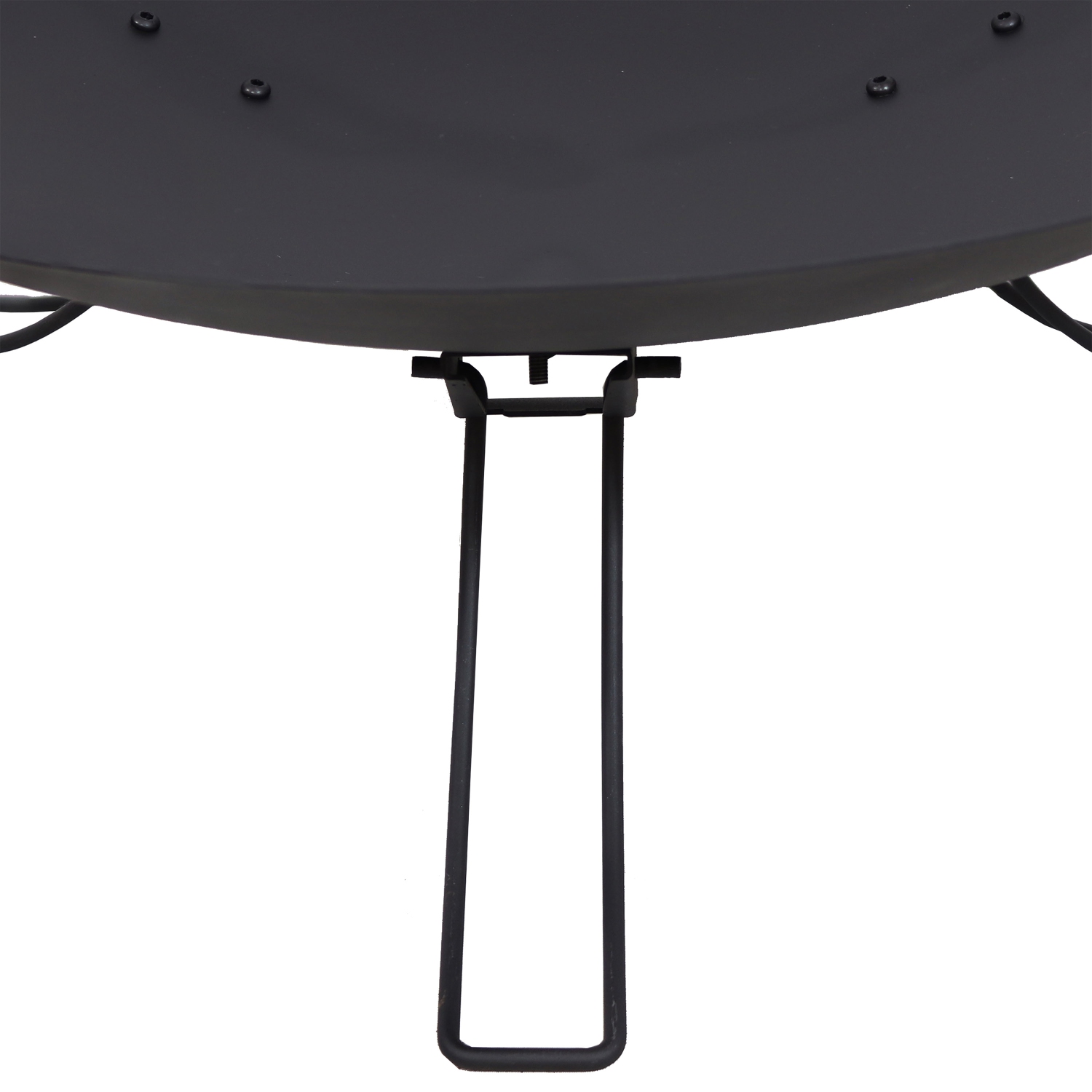 Sunnydaze 24 in Classic Ebony Steel Fire Pit Bowl with Folding Legs