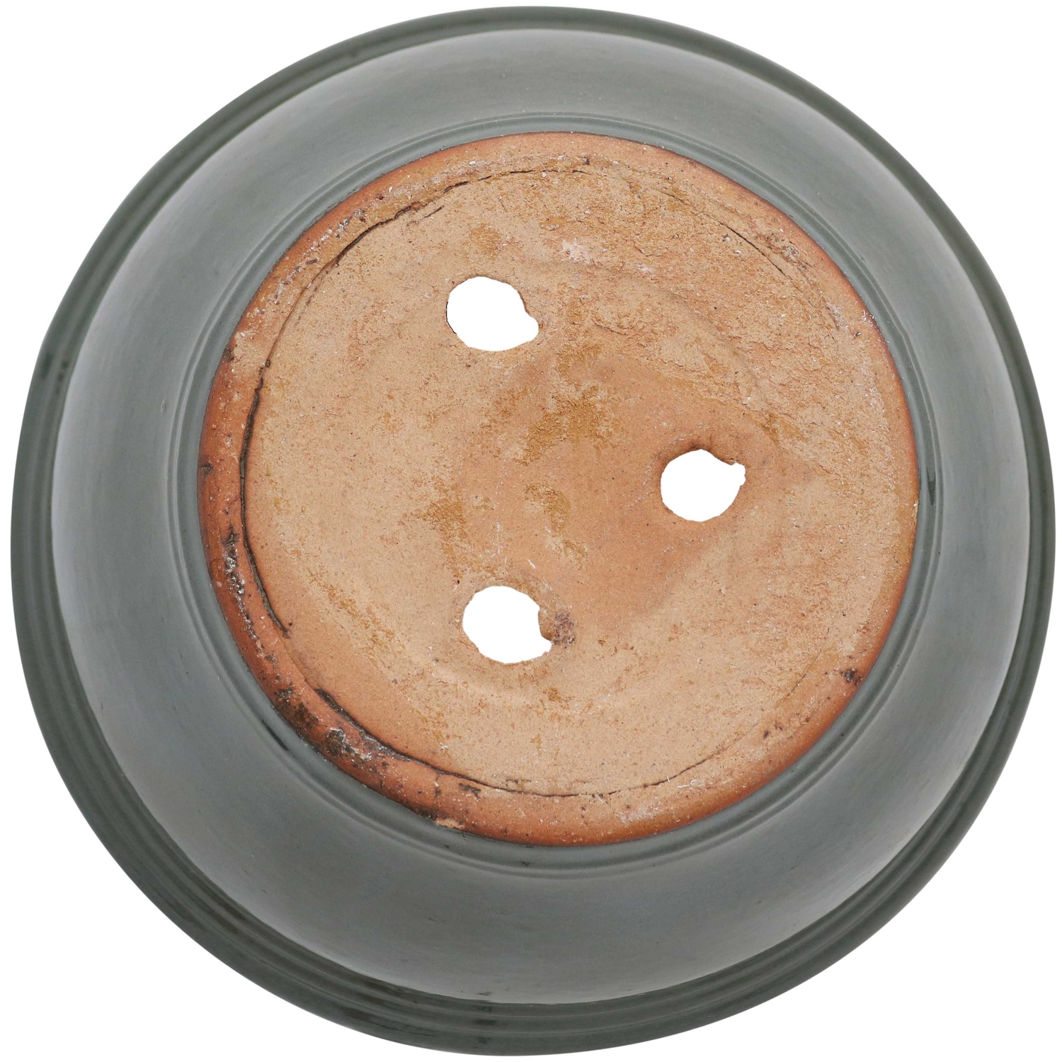 Sunnydaze 15 in Studio High-Fired Glazed Ceramic Planter - Gray