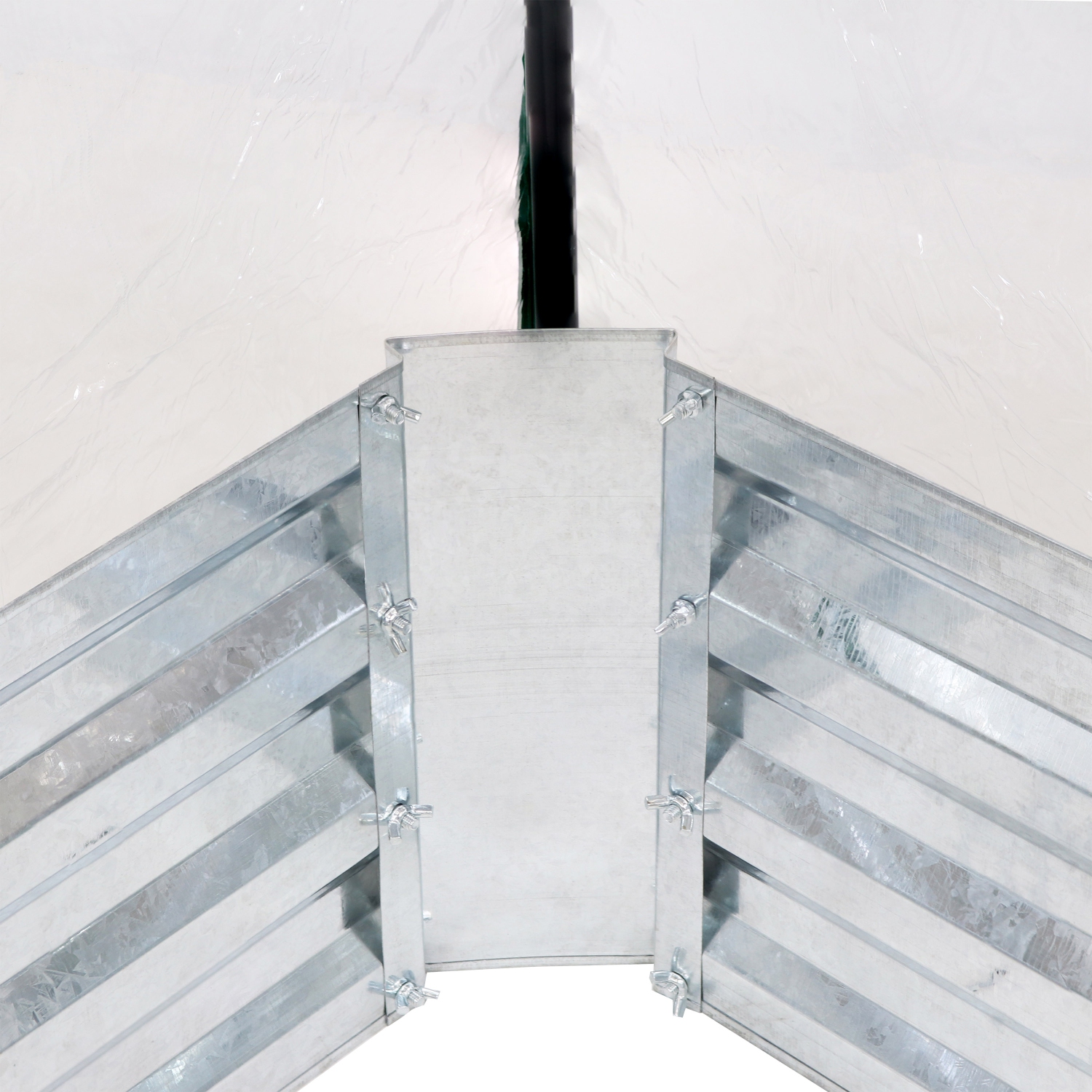 Sunnydaze Galvanized Steel Raised Bed with Greenhouse - Clear - 2 ft x 2 ft