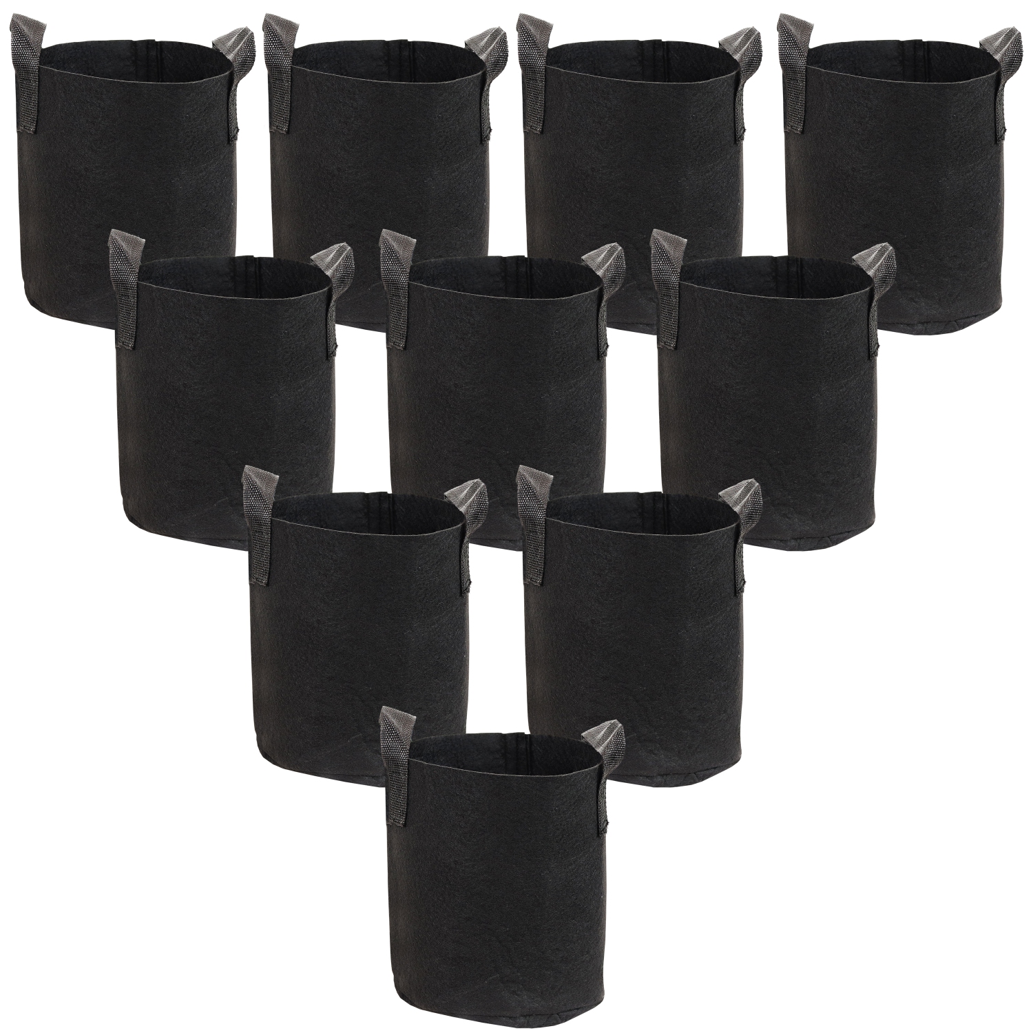 Sunnydaze Set of 10 Nonwoven Polypropylene Grow Bag with Handles - 2 gallon