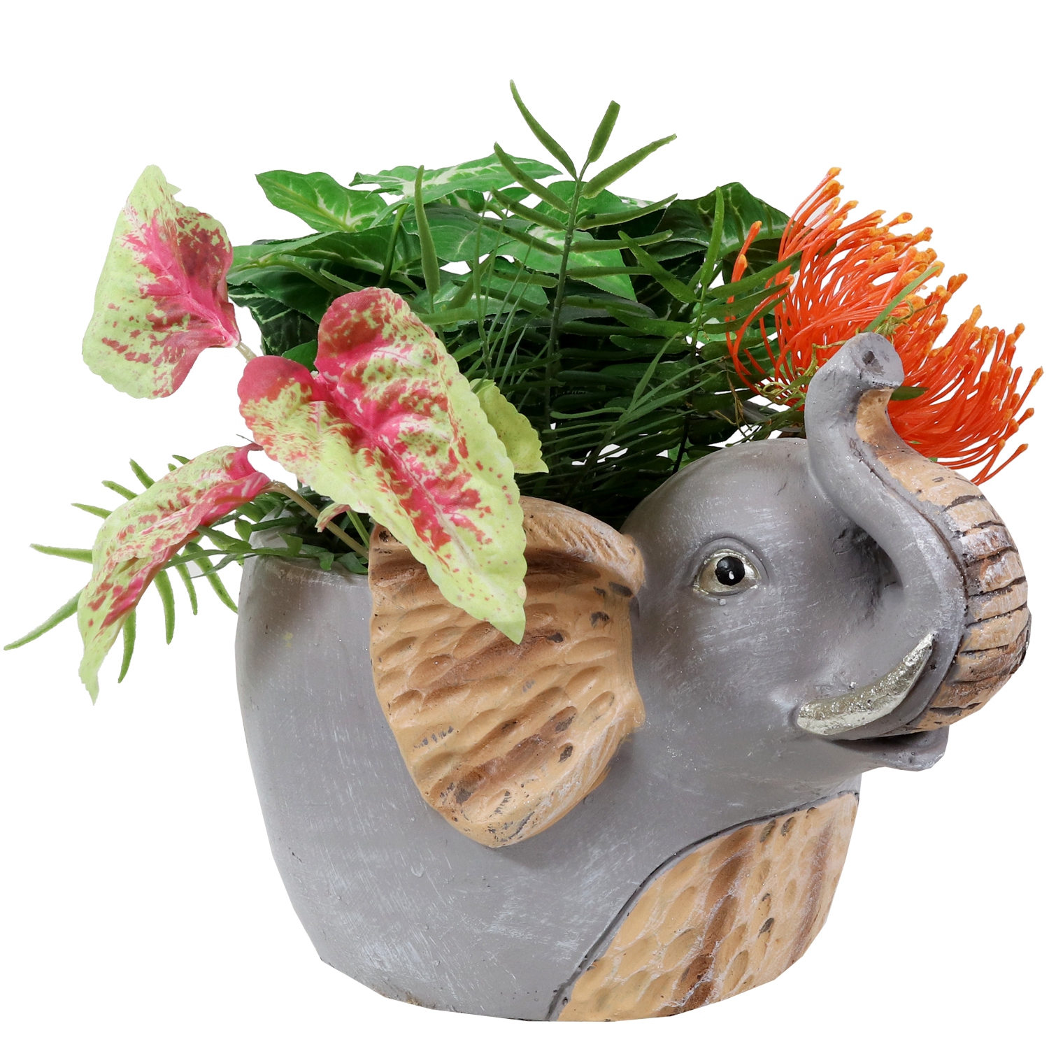 Sunnydaze Magnesium Oxide Elsie the Elephant Indoor Plater Statue - 8.5 in