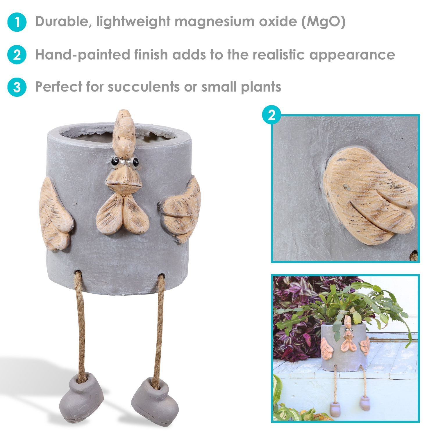 Sunnydaze Statue en oxyde de magnésium la statue de Platère intérieure de la Turquie - 6 po