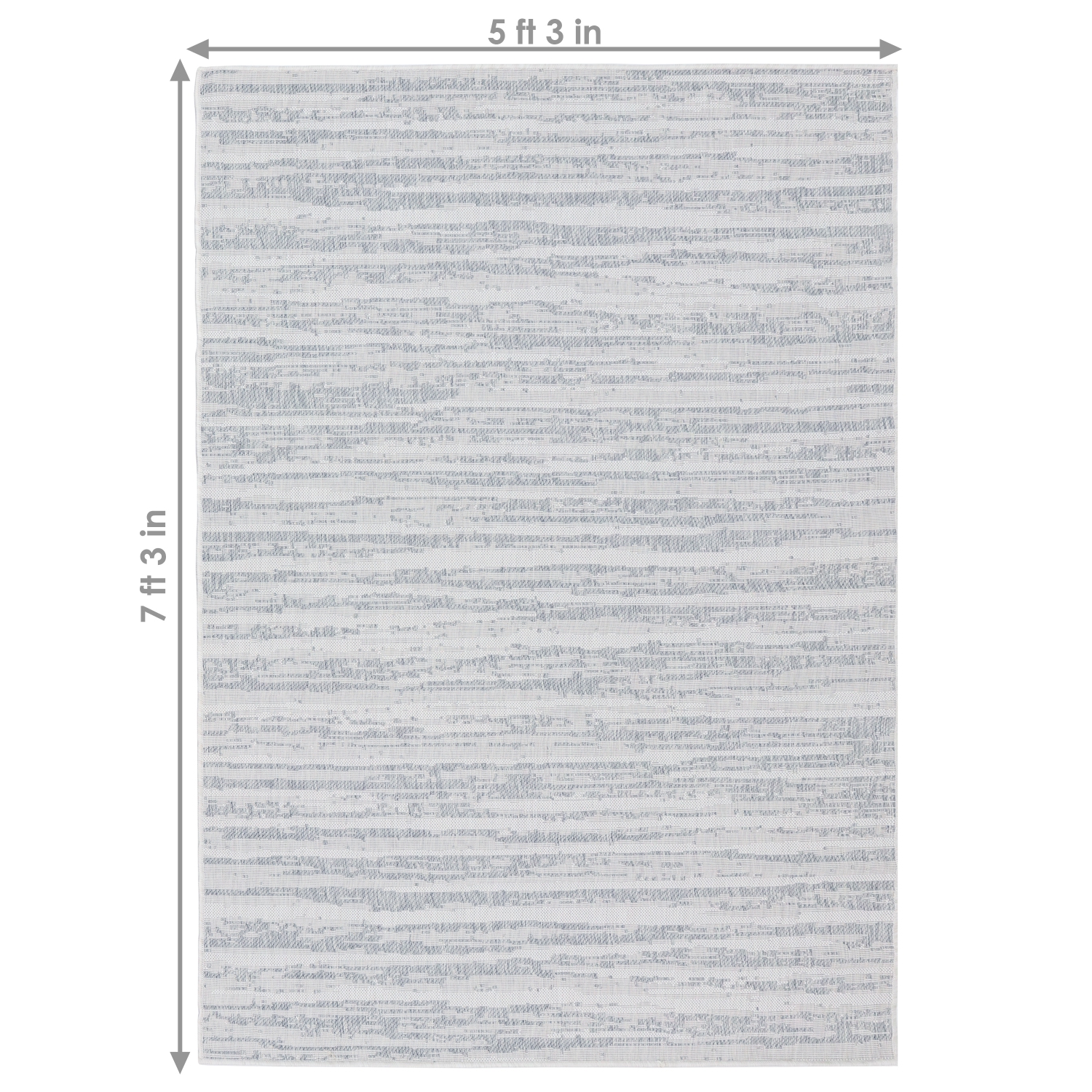 Tapis d'extérieur Sunnydaze Artistic Storms - Argent glacé - 5&nbsp;pi x 7&nbsp;pi