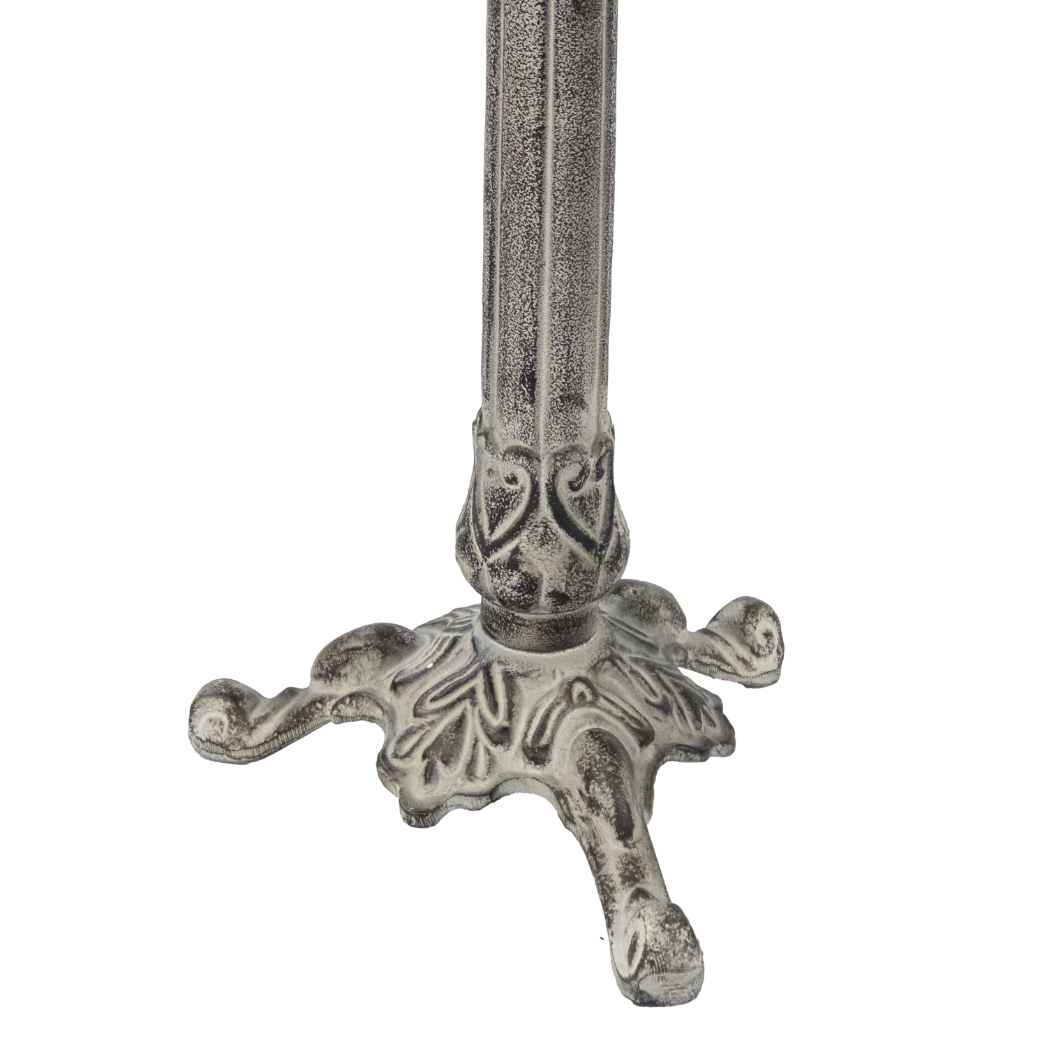 Sunnydaze Bird and Blossom Metal Bird Bath - Antique Gray - 13 in