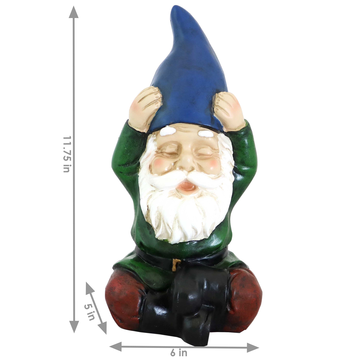 Sunnydaze Sage the Yoga Gnome Indoor/Outdoor Garden Statue - 11.75 in