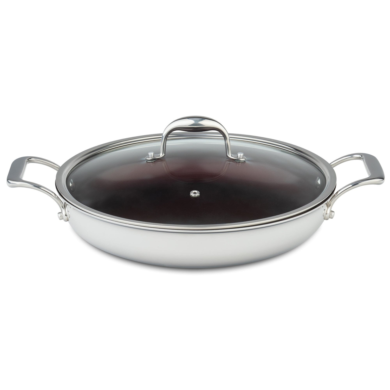 Meyer Supersteel Stainless Steel 28cm/11" Everyday Pan Non Stick Skillet with cover, Made in Canada