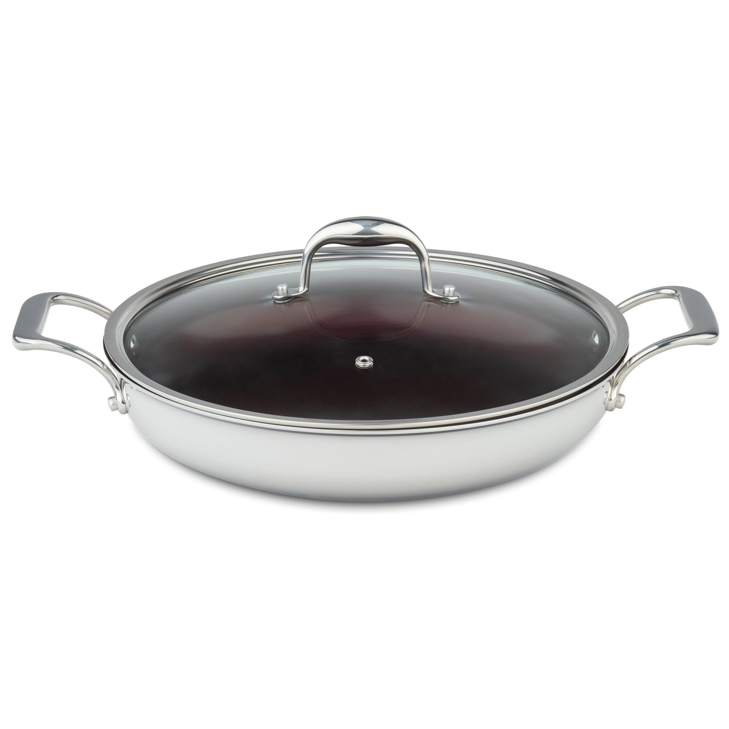 Meyer Supersteel Stainless Steel 32cm/12" Everyday Pan Non Stick Skillet with cover, Made in Canada