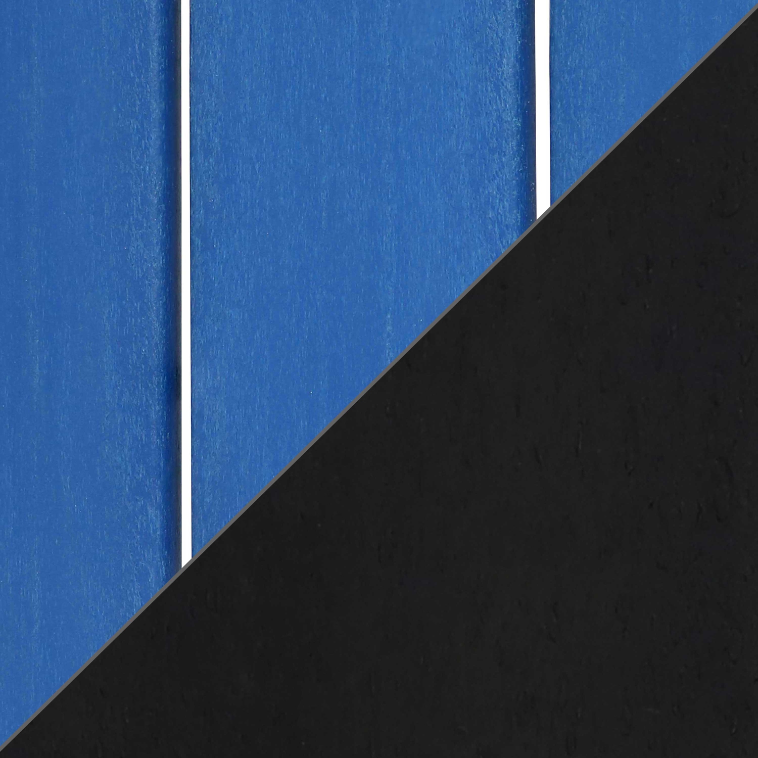 Chaise Adirondack en PEHD avec porte-gobelet de Sunnydaze - Bleu-noir