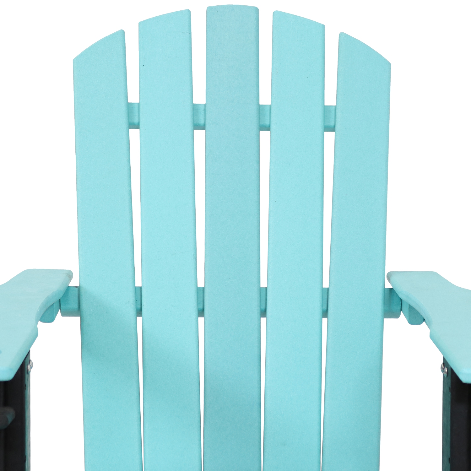 Sunnydaze HDPE Adirondack Chair with Drink Holder - Teal/Black