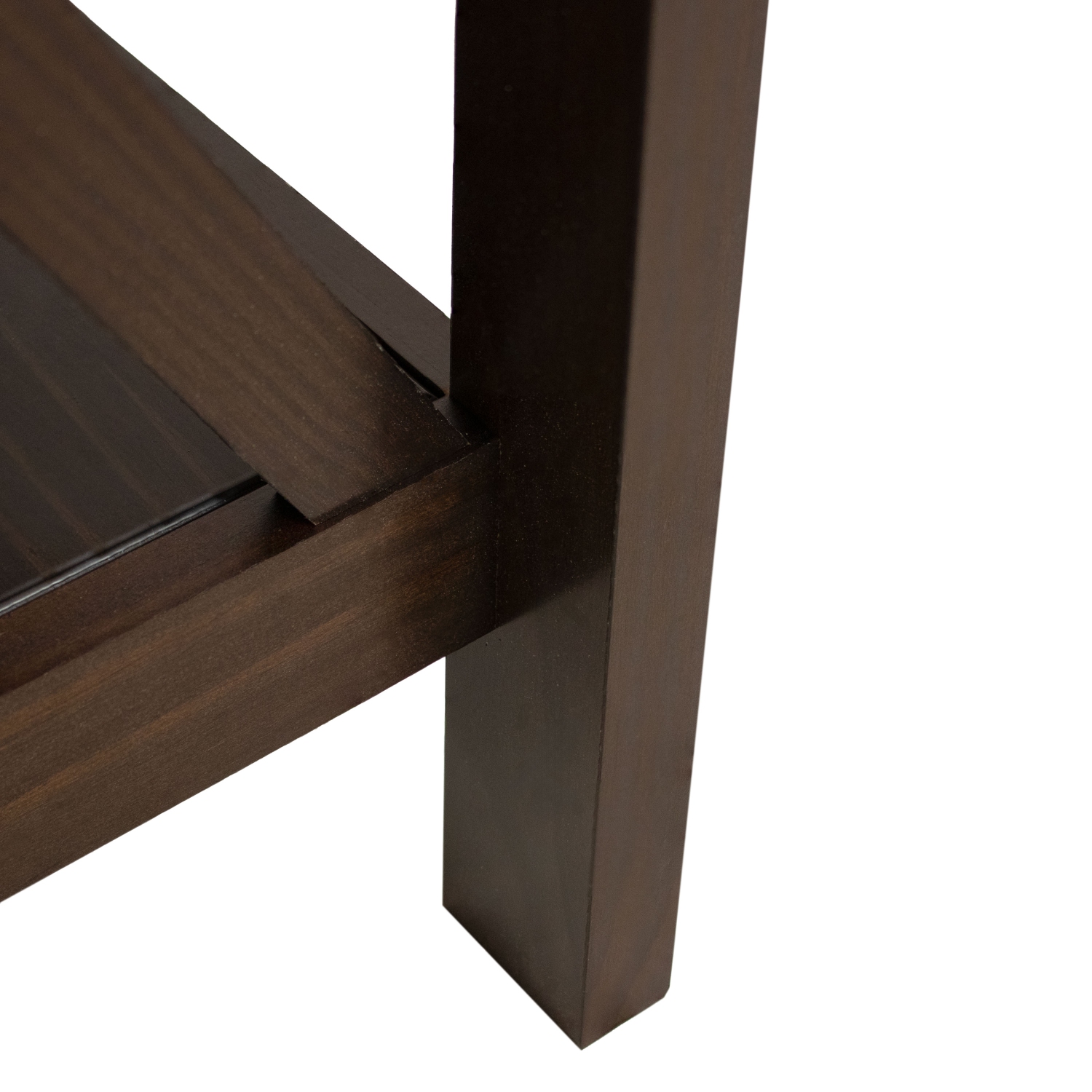 Table basse en pin massif avec tablette Sunnydaze - Brun foncé - 43,5 po