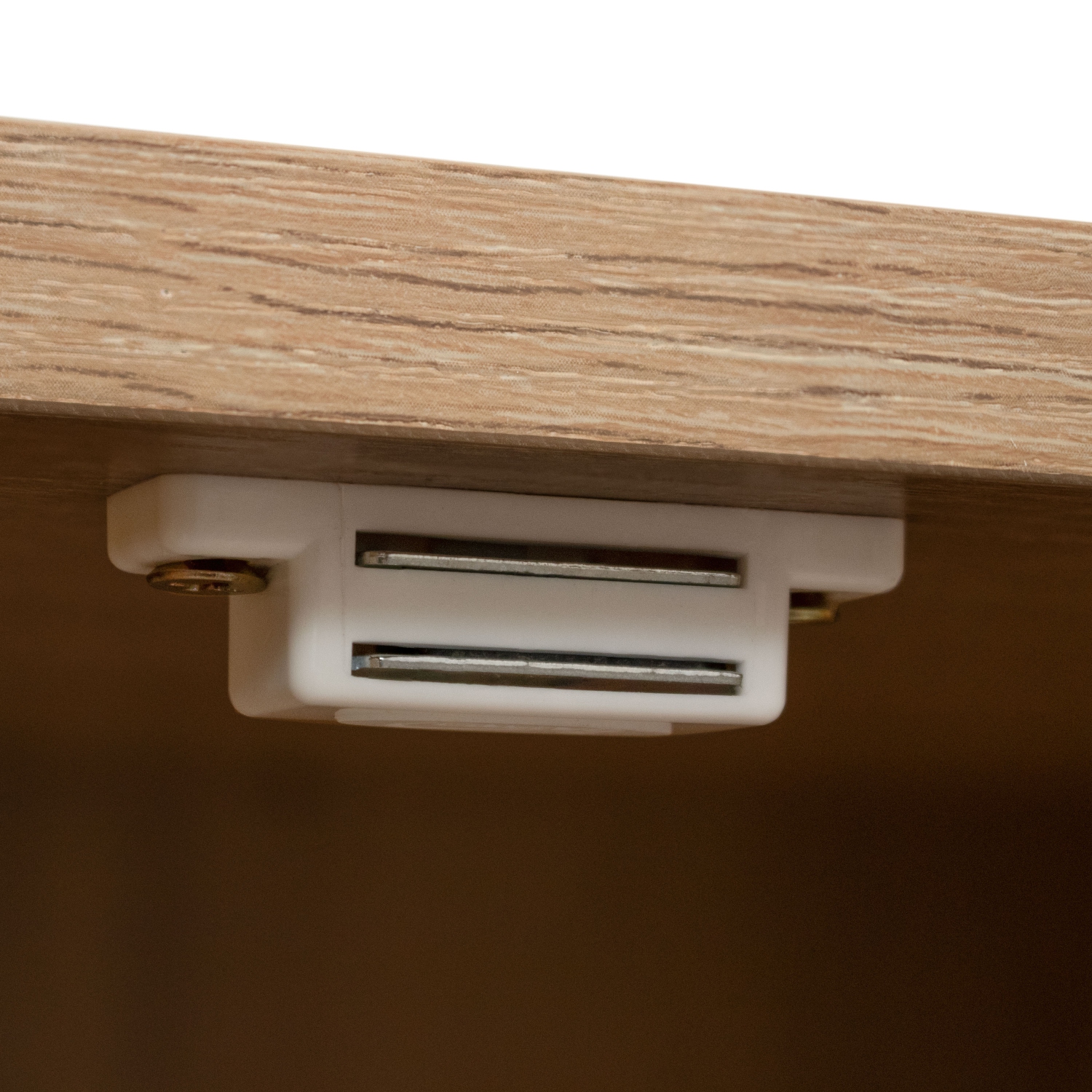 Sunnydaze 2-Door MDF Accent Cabinet with Shelf/Rattan Doors - Oak