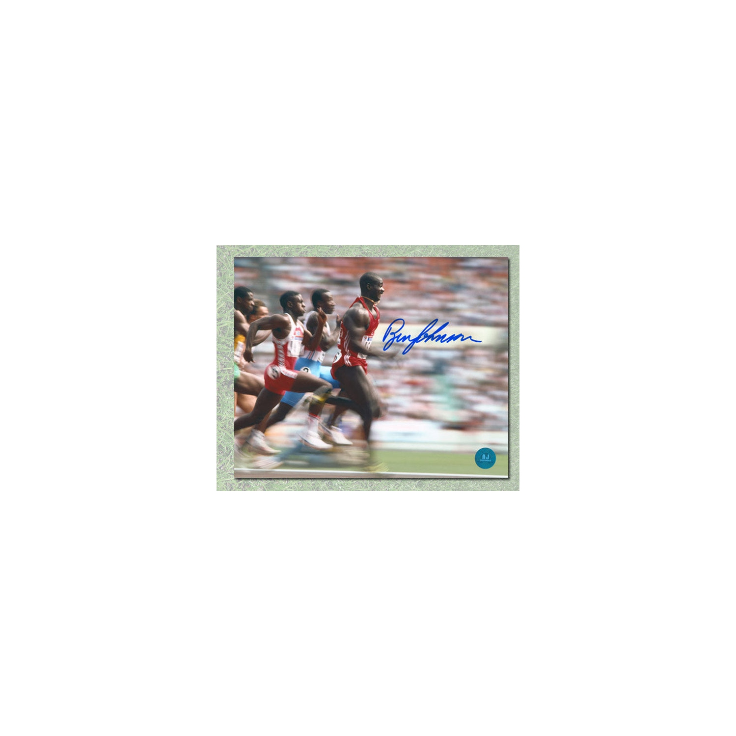 Ben Johnson Canada Autographed Olympic Games Running Fast 8x10 Photo