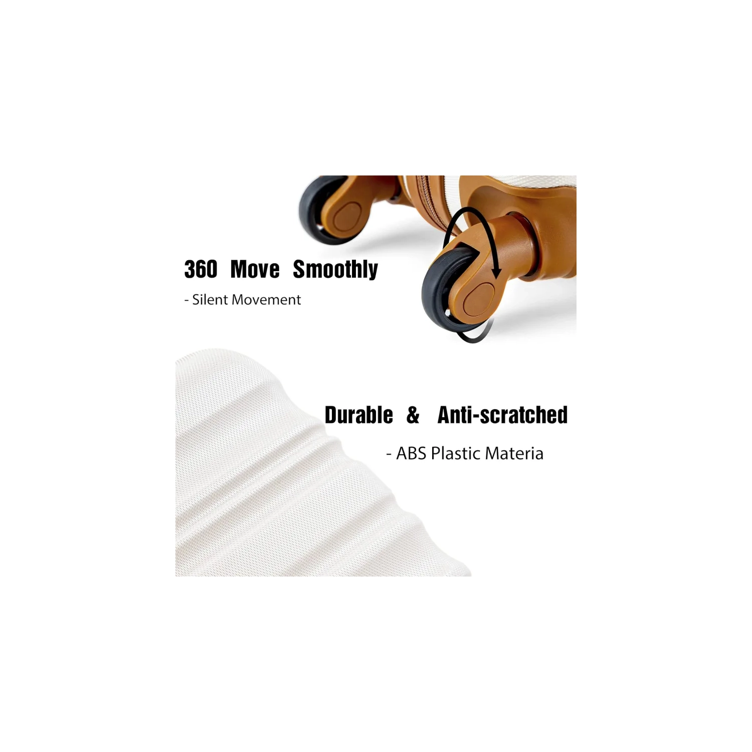 Ensemble de 6 valises | coque rigide en ABS avec verrou TSA, roulettes pivotantes, valise de cabine