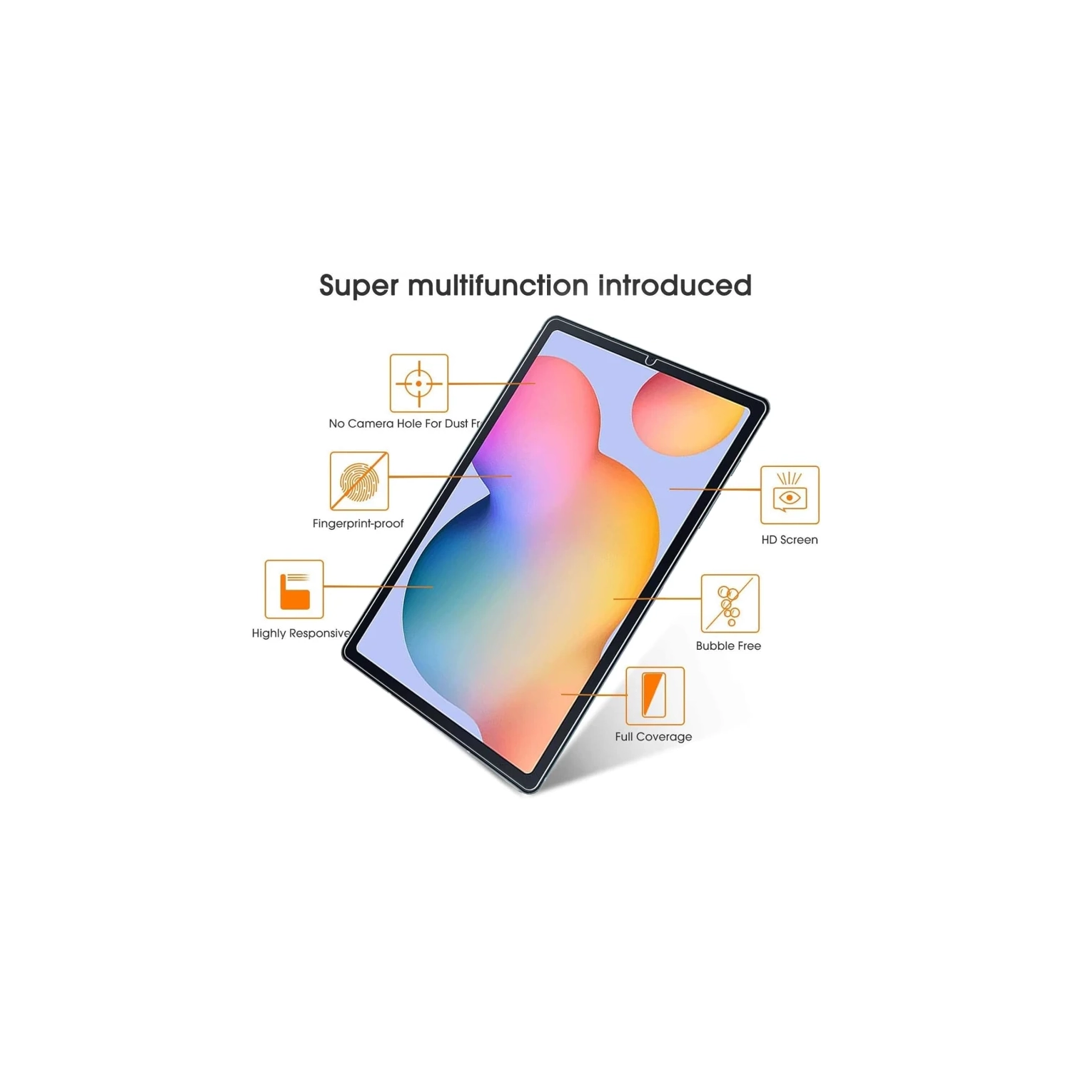 [Paquet de 2] Protecteur d'écran en verre trempé pour Galaxy Tab S6 Lite de 10,4&nbsp;po | Dureté 9H, transparent, antirayure, installation facile