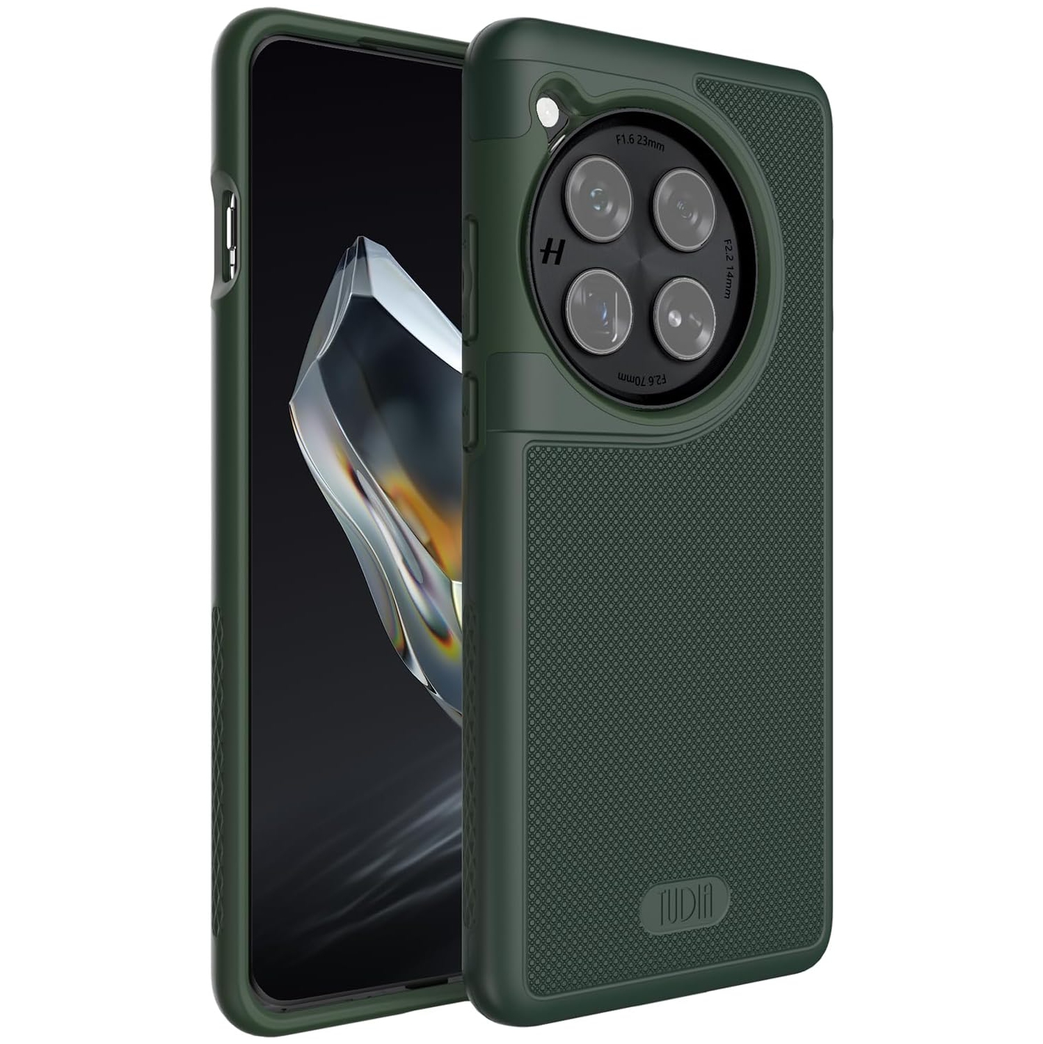 Étui double couche MergeGrip de TUDIA pour OnePlus 12 - Vert pin