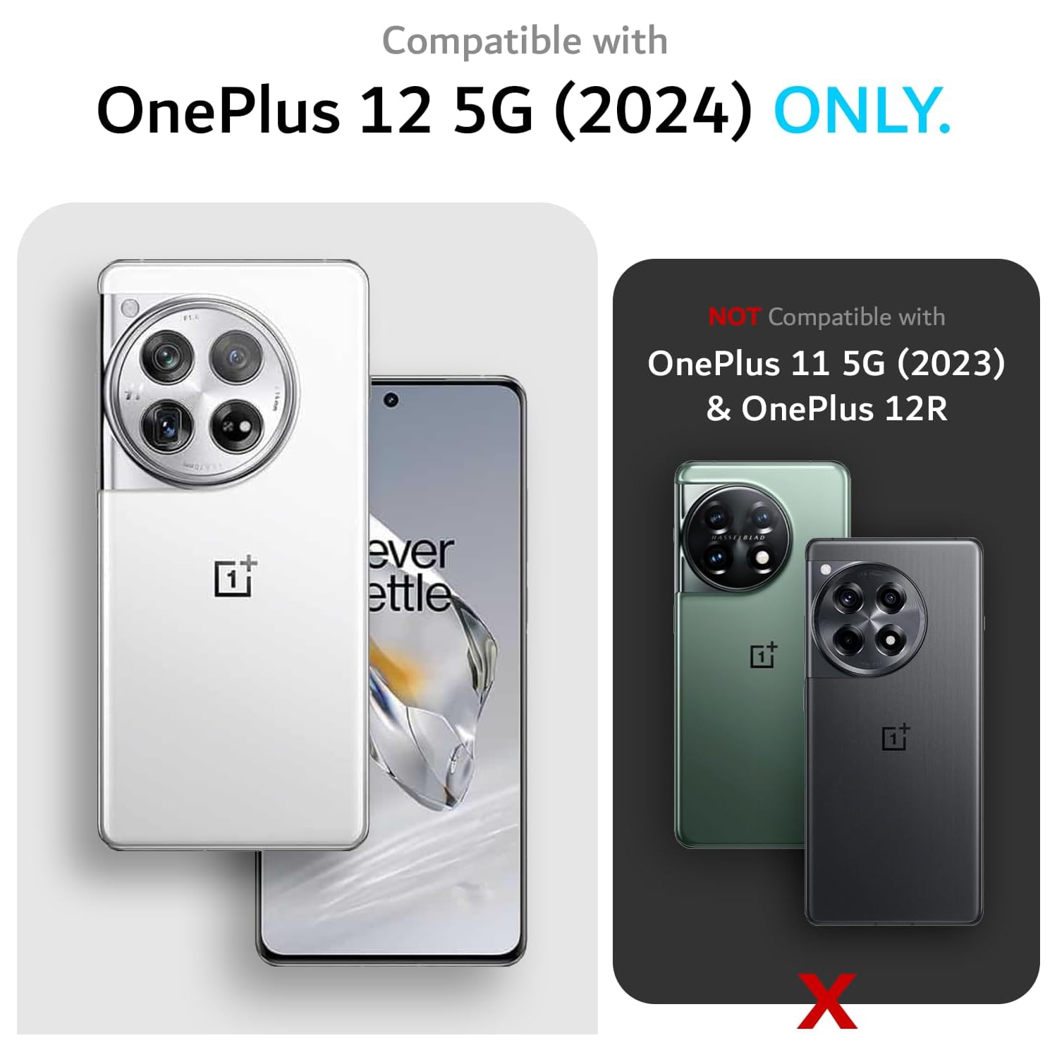 MergeGrip de TUDIA conçu pour un étui à deux couches OnePlus 12 - Lys verts