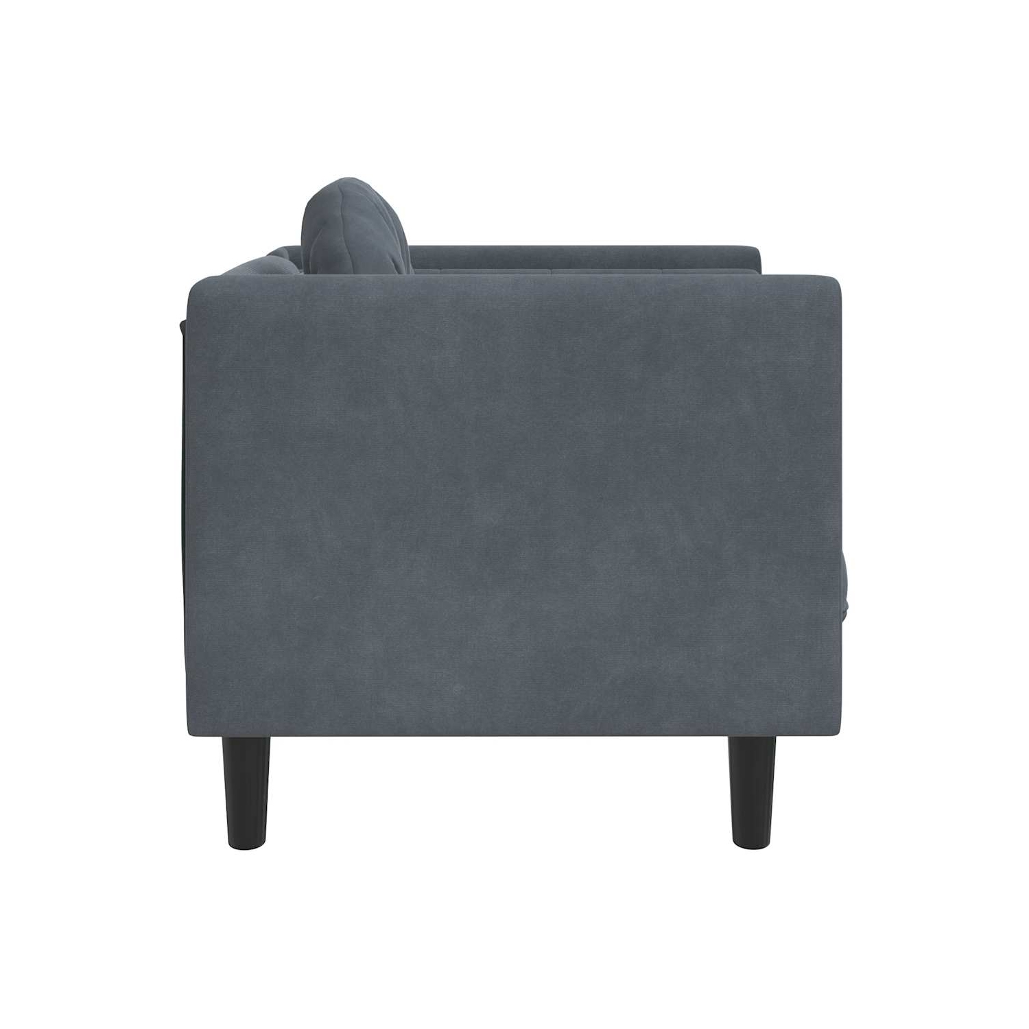 Sofa avec coussin en velours gris foncé vidaXL